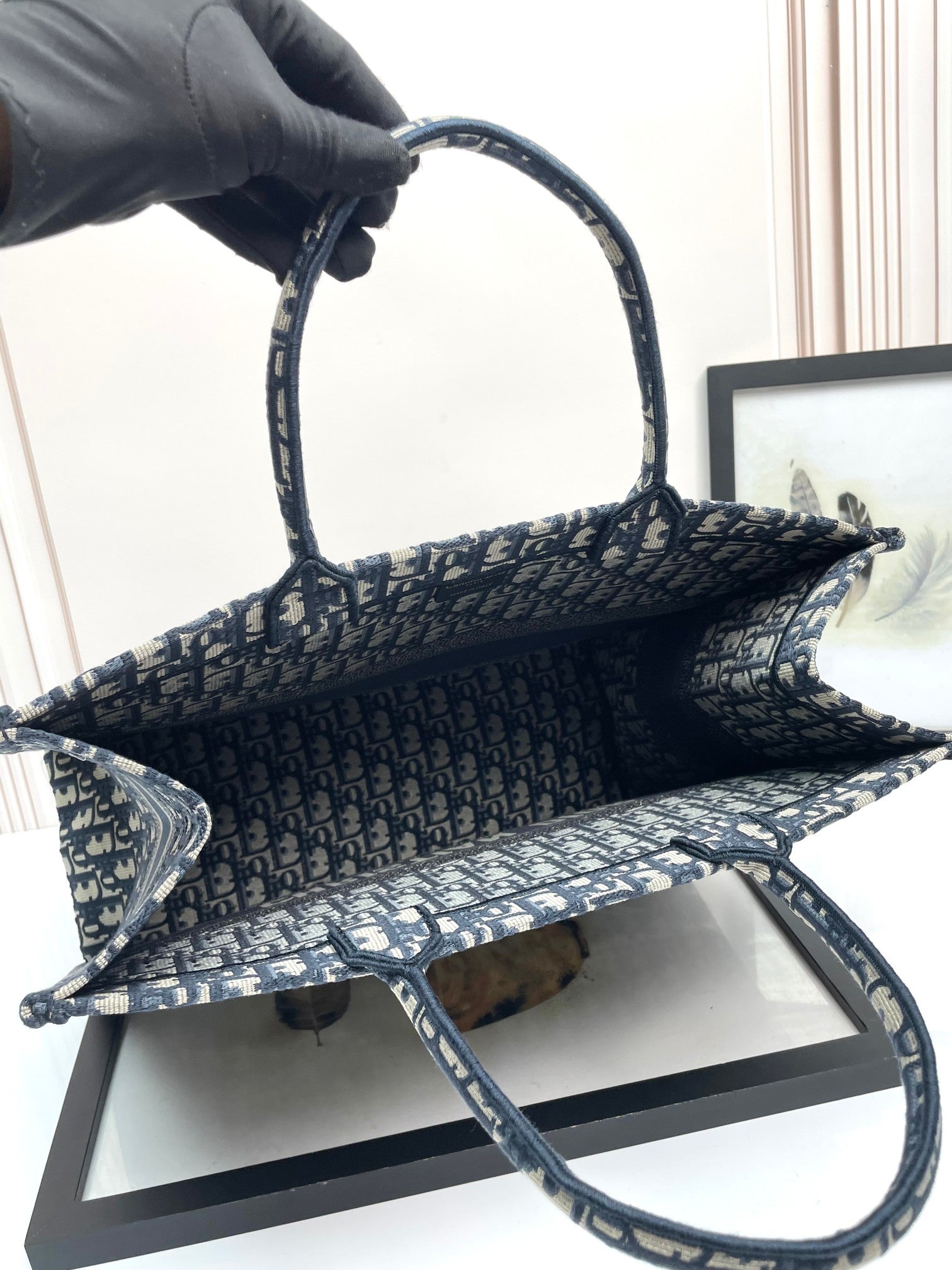 Christian Dior Blue Oblique Book Tote Bag