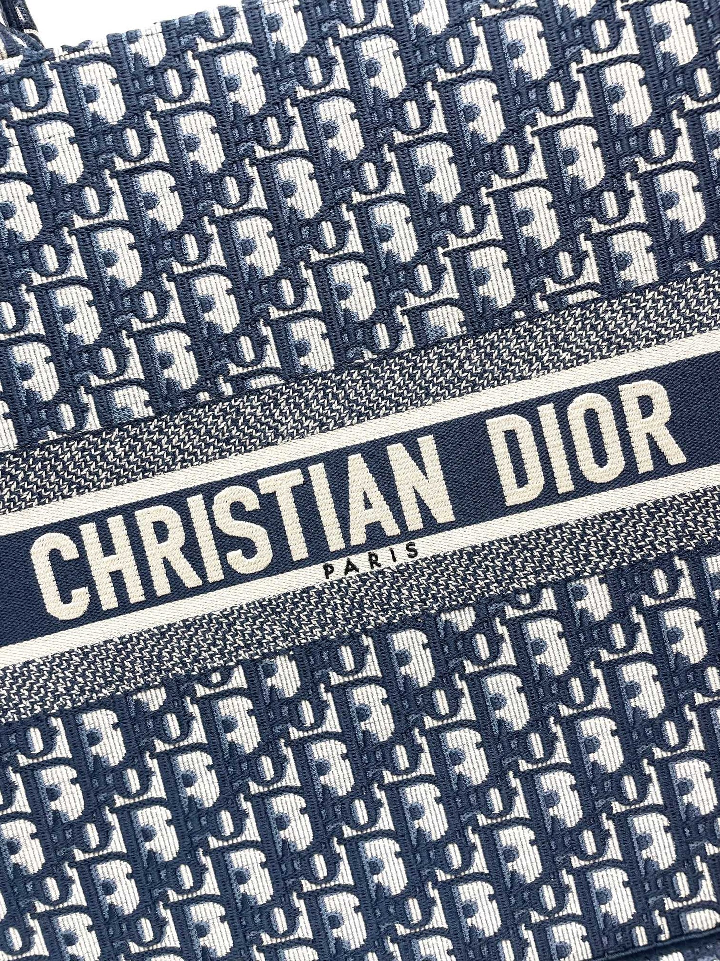 Christian Dior Blue Oblique Book Tote Bag