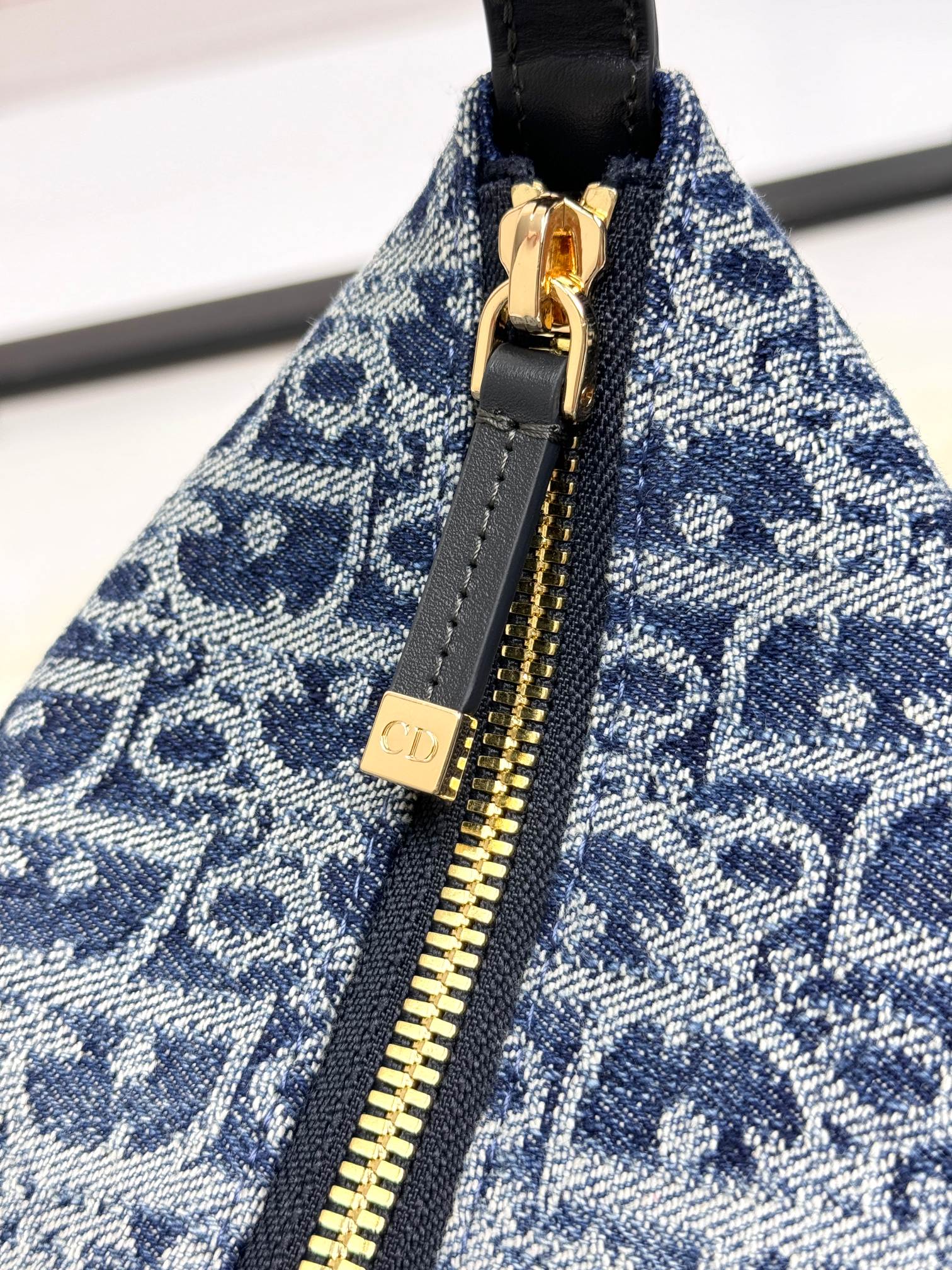 Dior Classic Blue Monogram Canvas Baguette Shoulder Bag with Strap