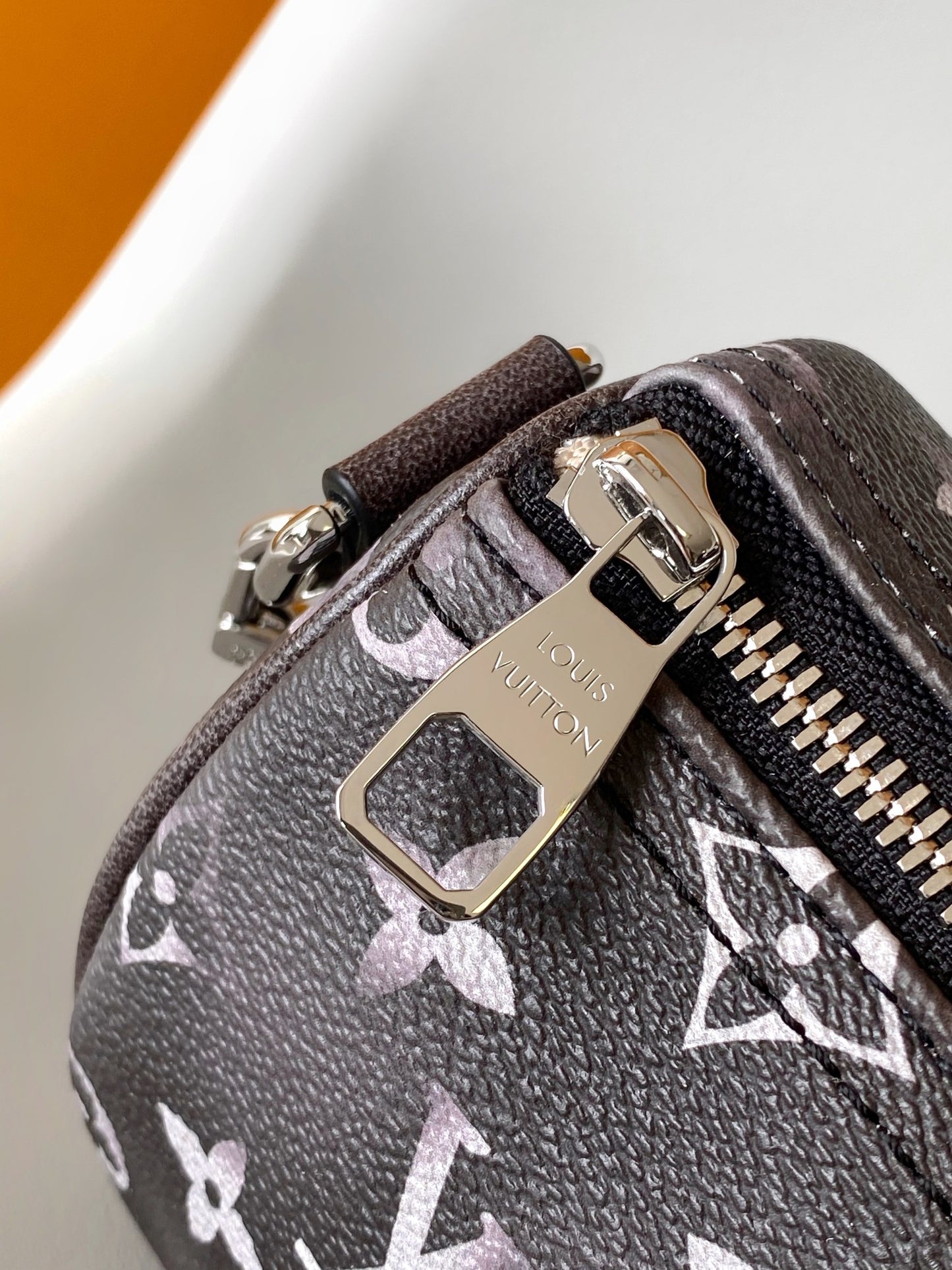 Louis Vuitton Charcoal Gray Monogram Canvas Duffle Bag with Fringe Strap