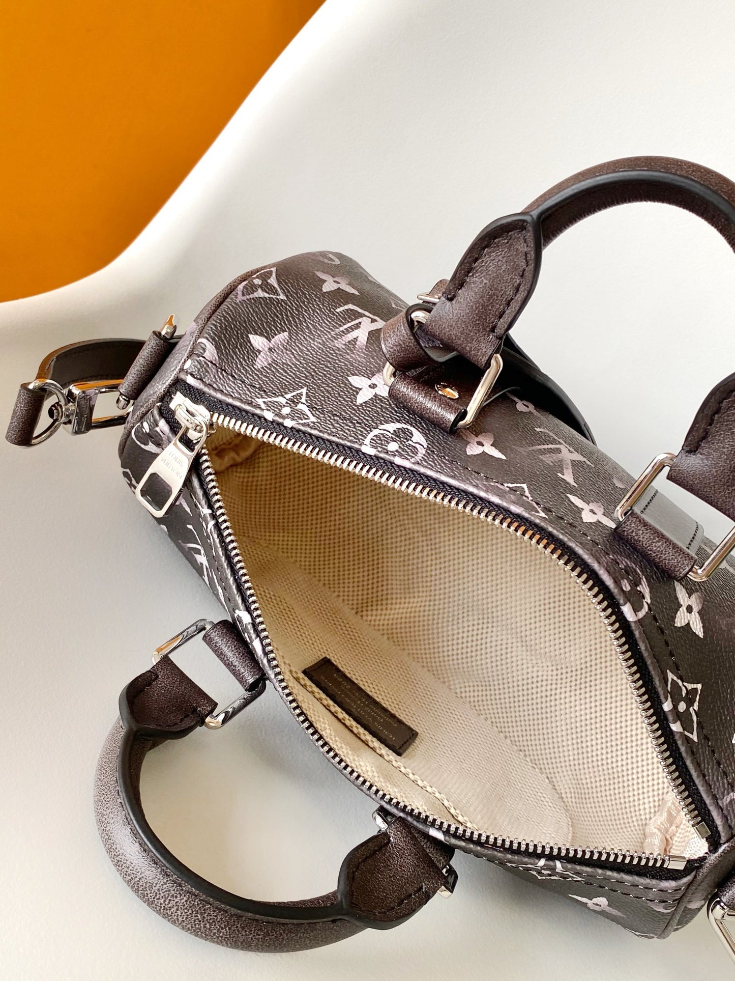 Louis Vuitton Charcoal Gray Monogram Canvas Duffle Bag with Fringe Strap