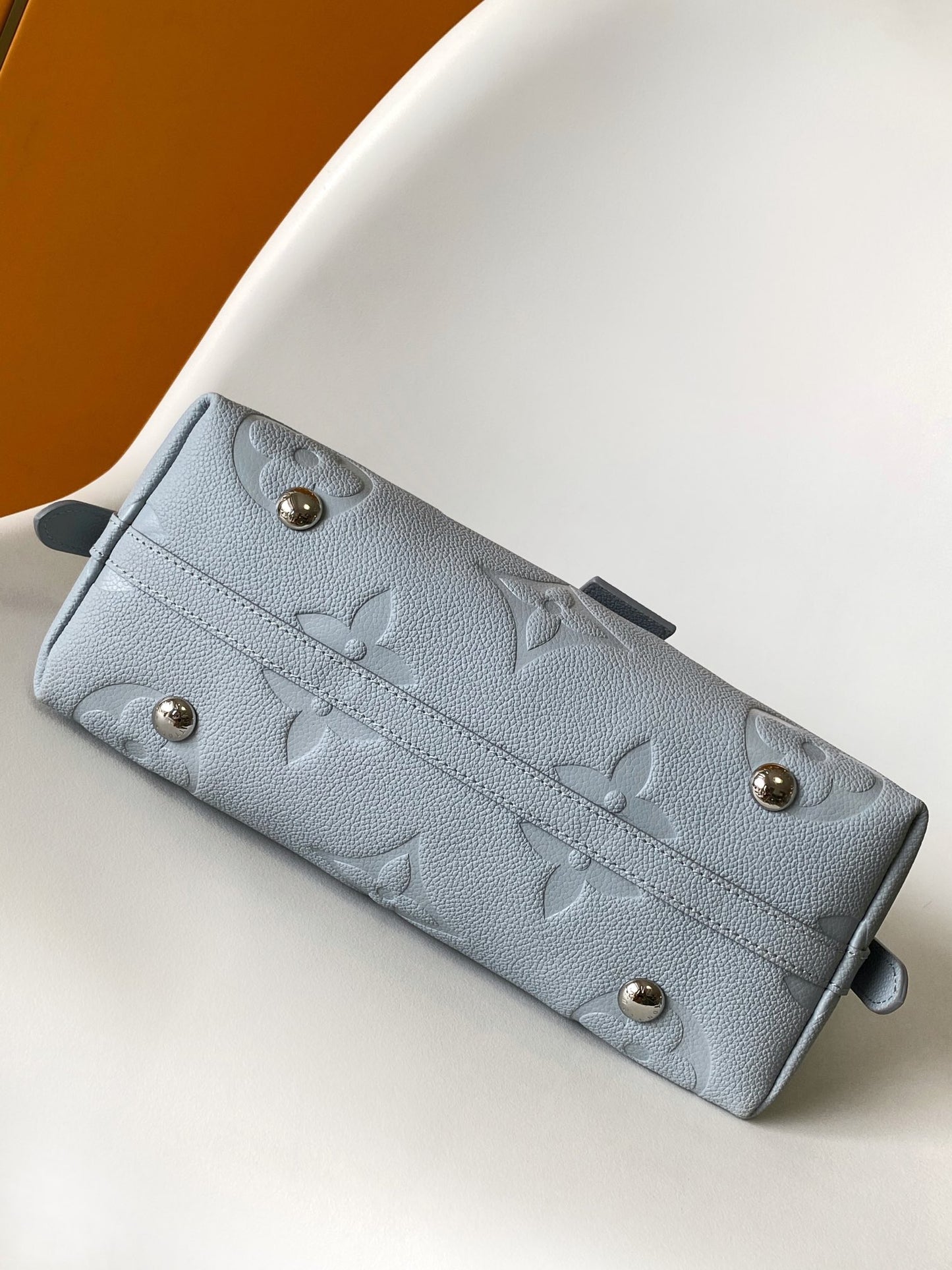 Louis Vuitton Elegant Pastel Blue Quilted Leather Shoulder Bag for Women