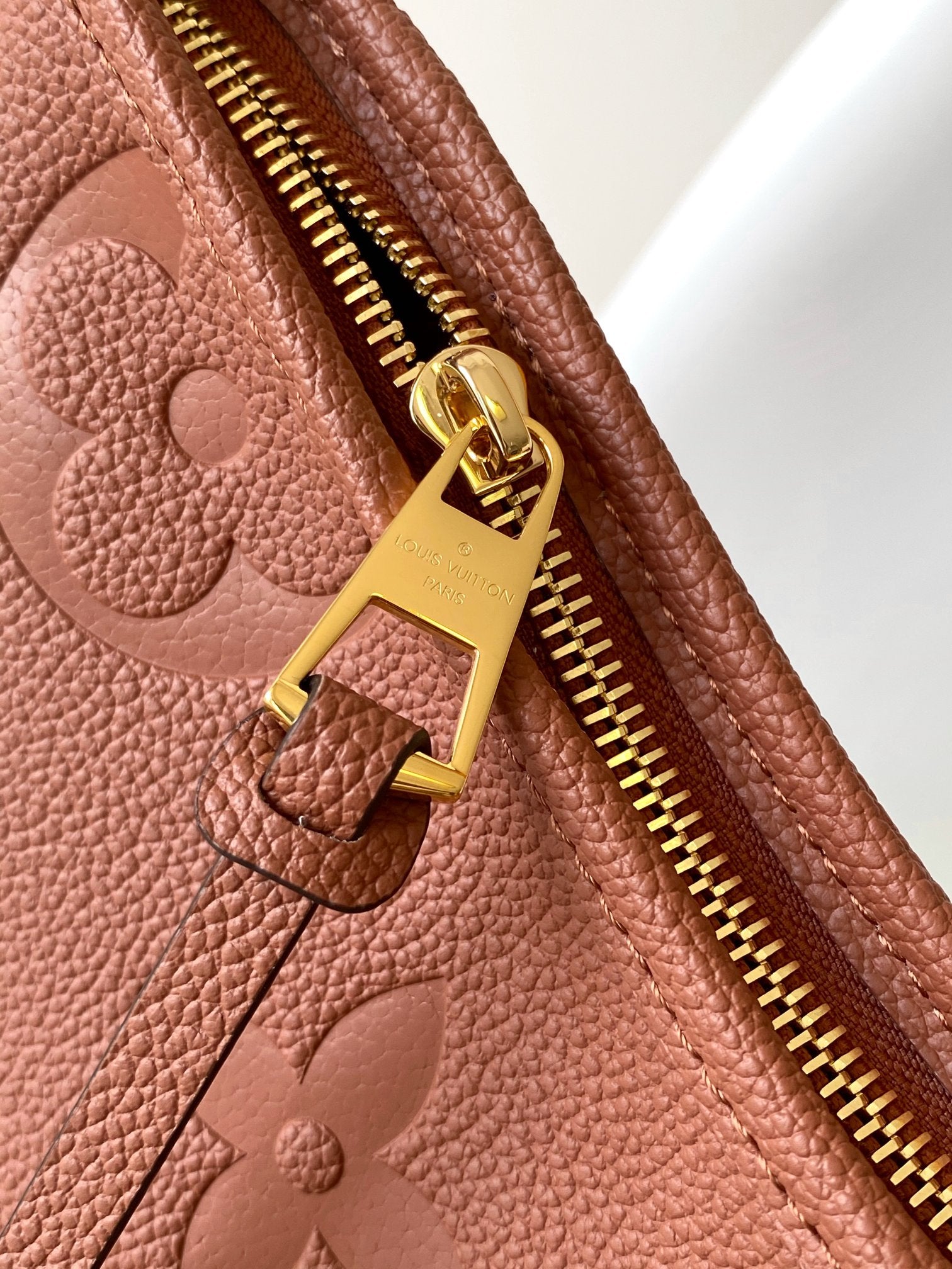 Louis Vuitton Classic Brown Embossed Leather Hobo Shoulder Bag