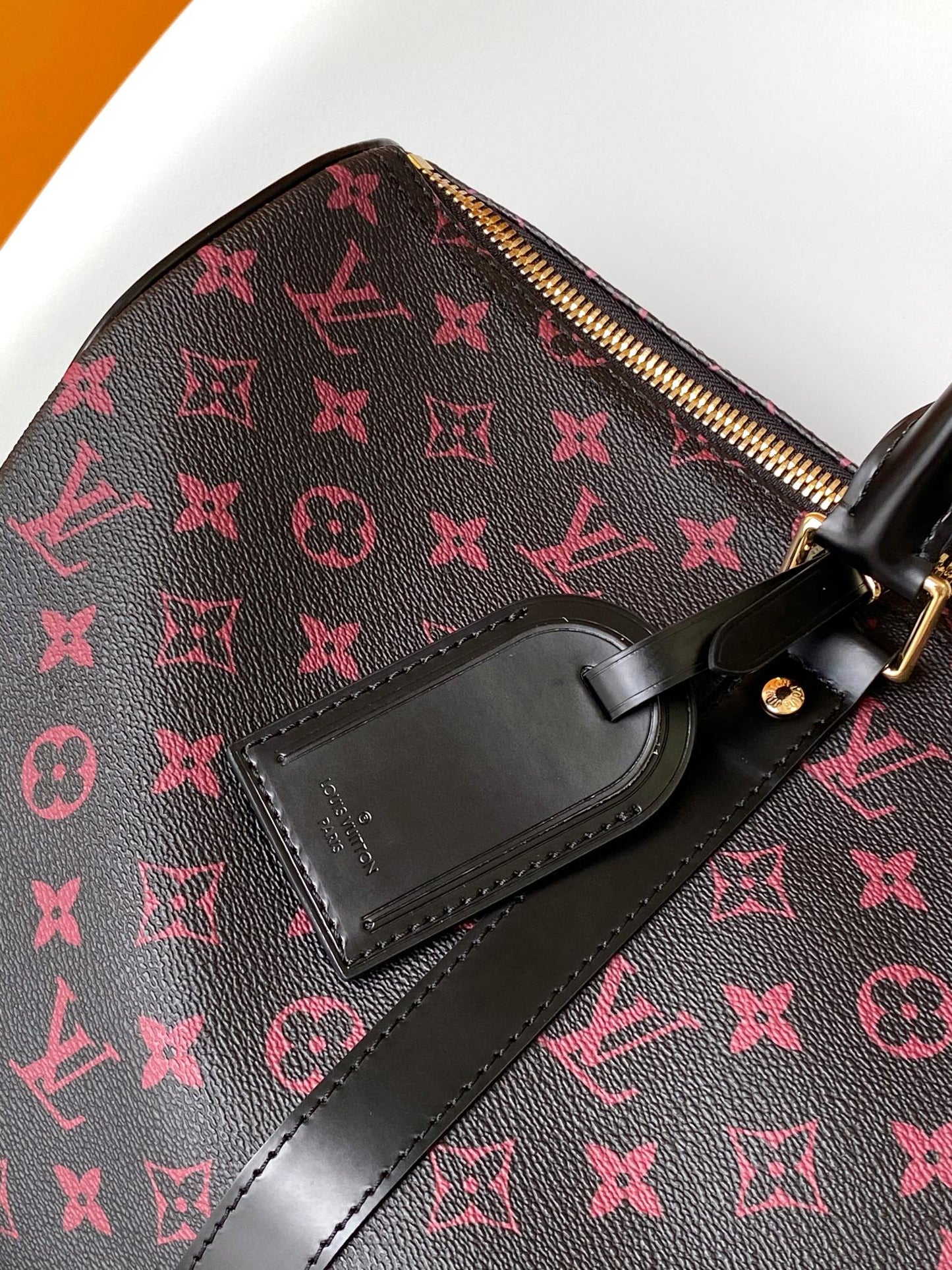Louis Vuitton Dark Brown Monogram Print Travel Duffle Bag with Shoulder Strap