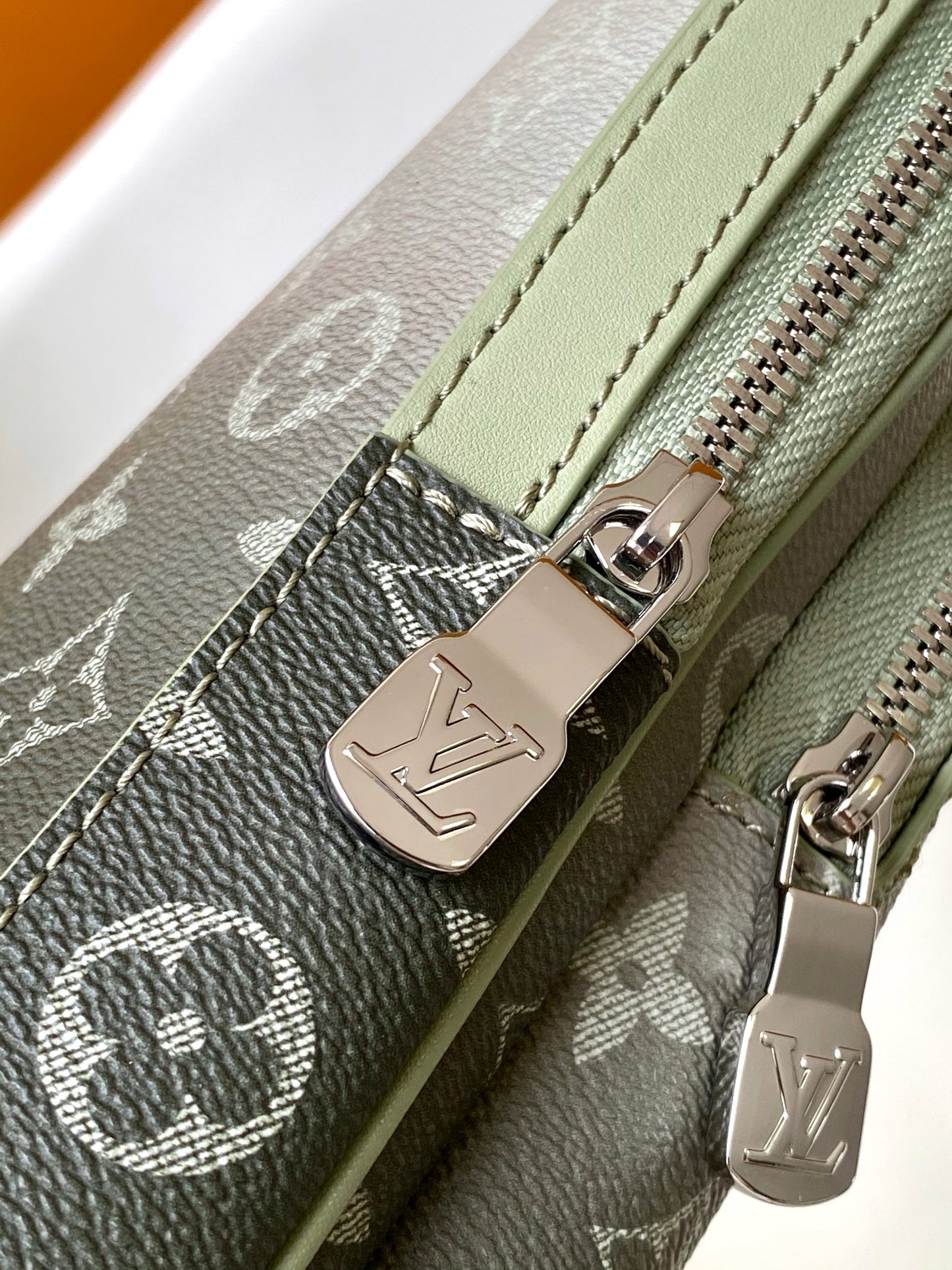 Louis Vuitton Sage Green Gradient Monogram Crossbody Sling Chest Bag