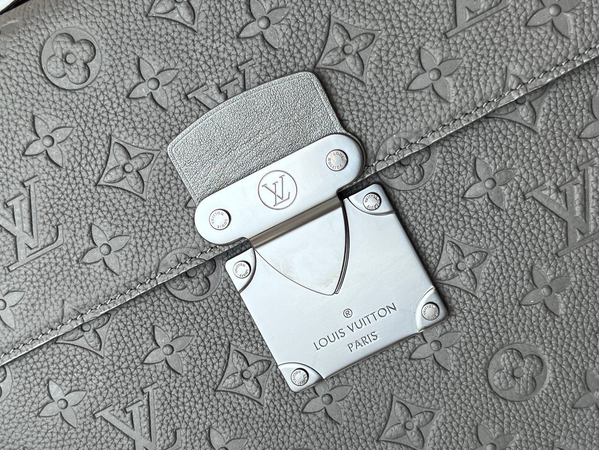 Louis Vuitton S-Lock Messenger Bag - Monogram Shadow Black Leather