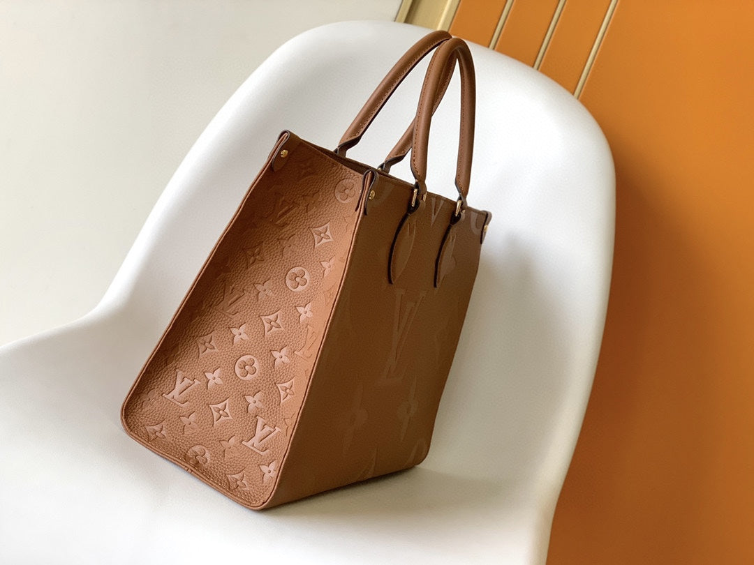 Louis Vuitton OnTheGo GM Monogram Empreinte Leather Tote - Cognac
