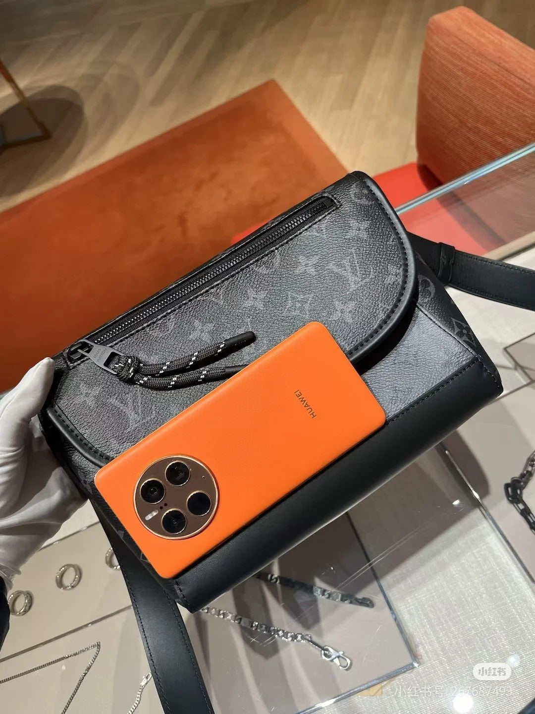 Louis Vuitton Outdoor Messenger Bag Monogram Eclipse Canvas Black/Grey