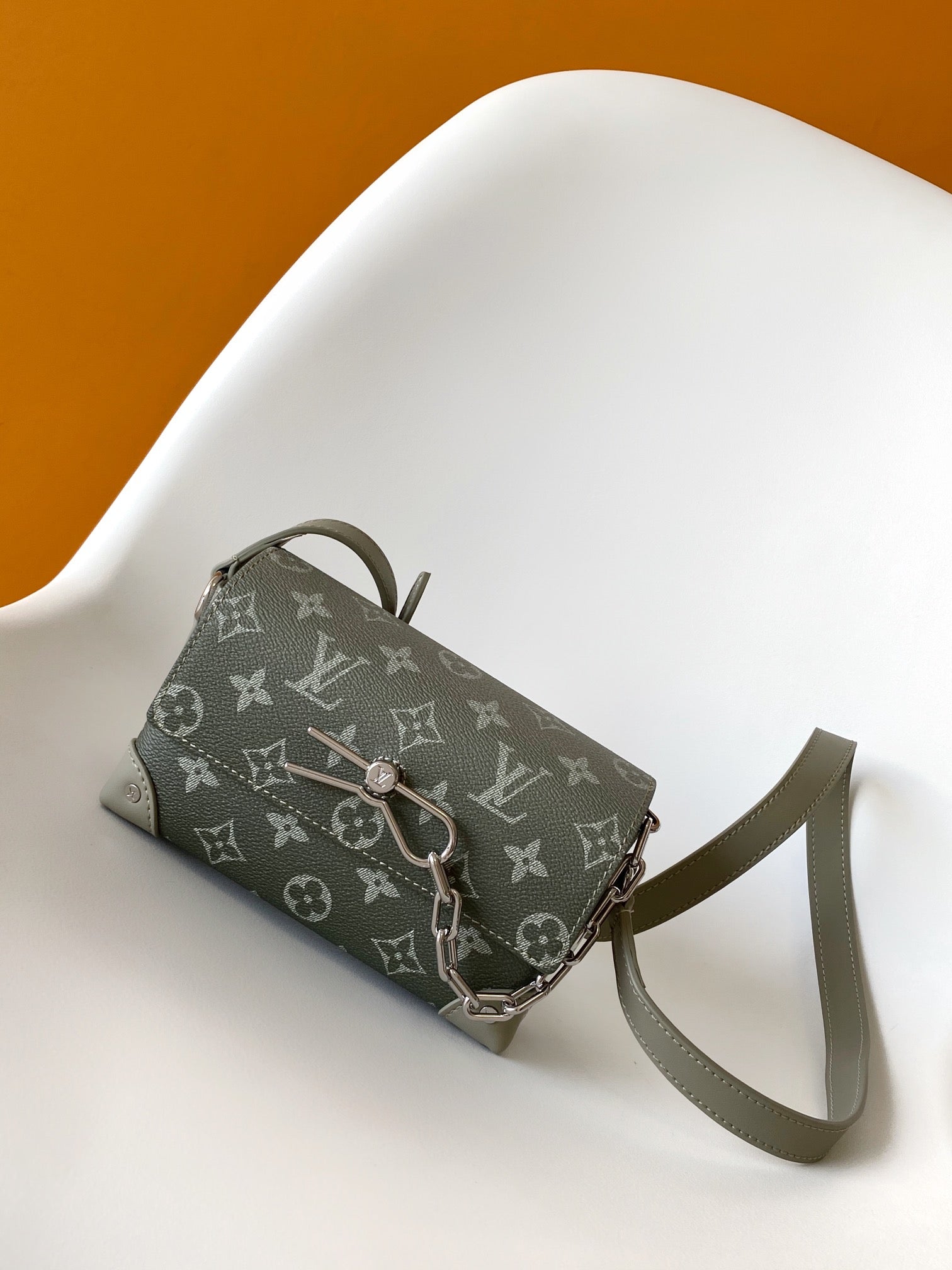 Louis Vuitton Ombre Monogram Structured Crossbody Shoulder Bag with Chain