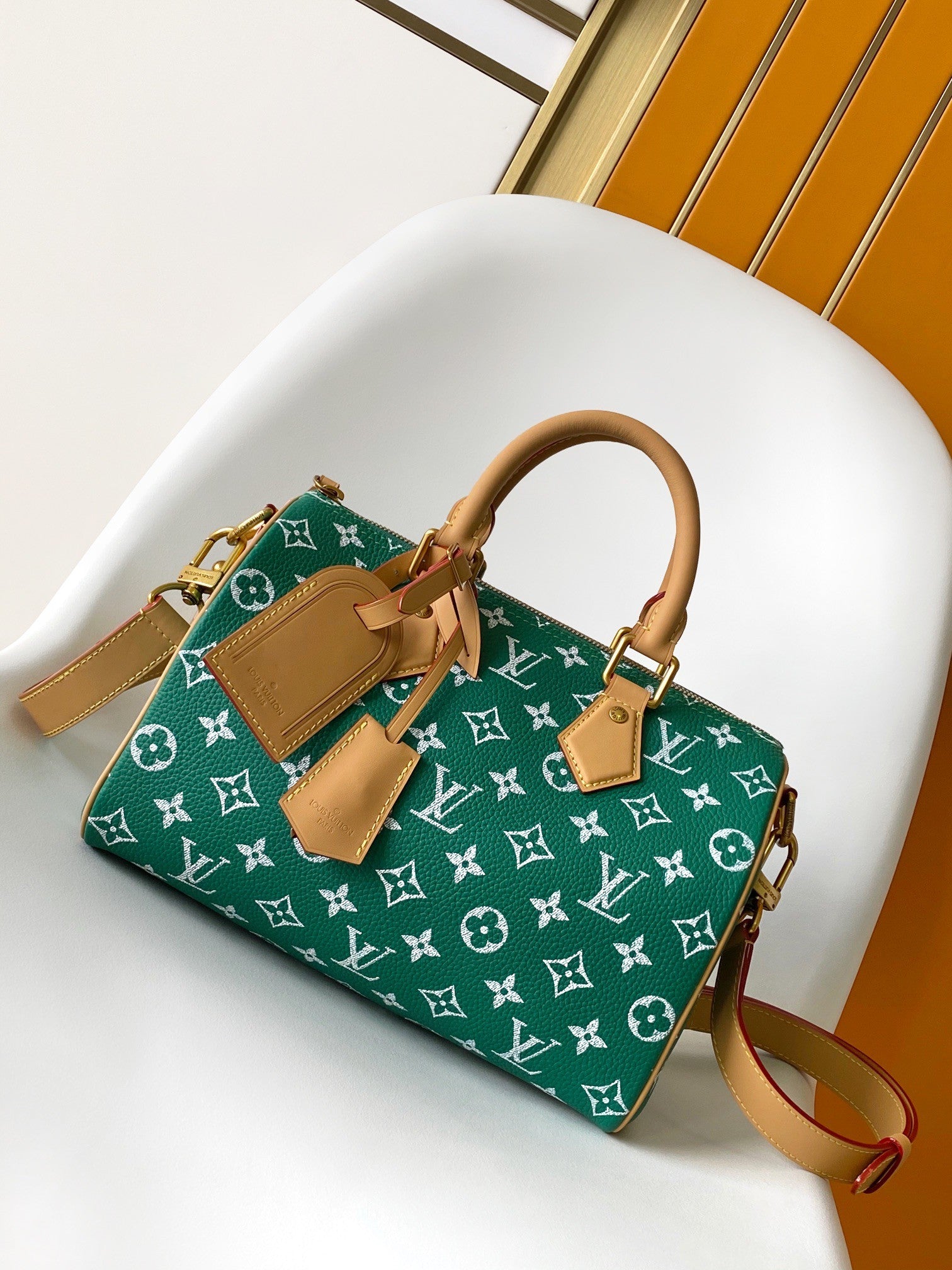 Louis Vuitton Speedy Bandoulière 25 - Pharrell Williams Green Monogram