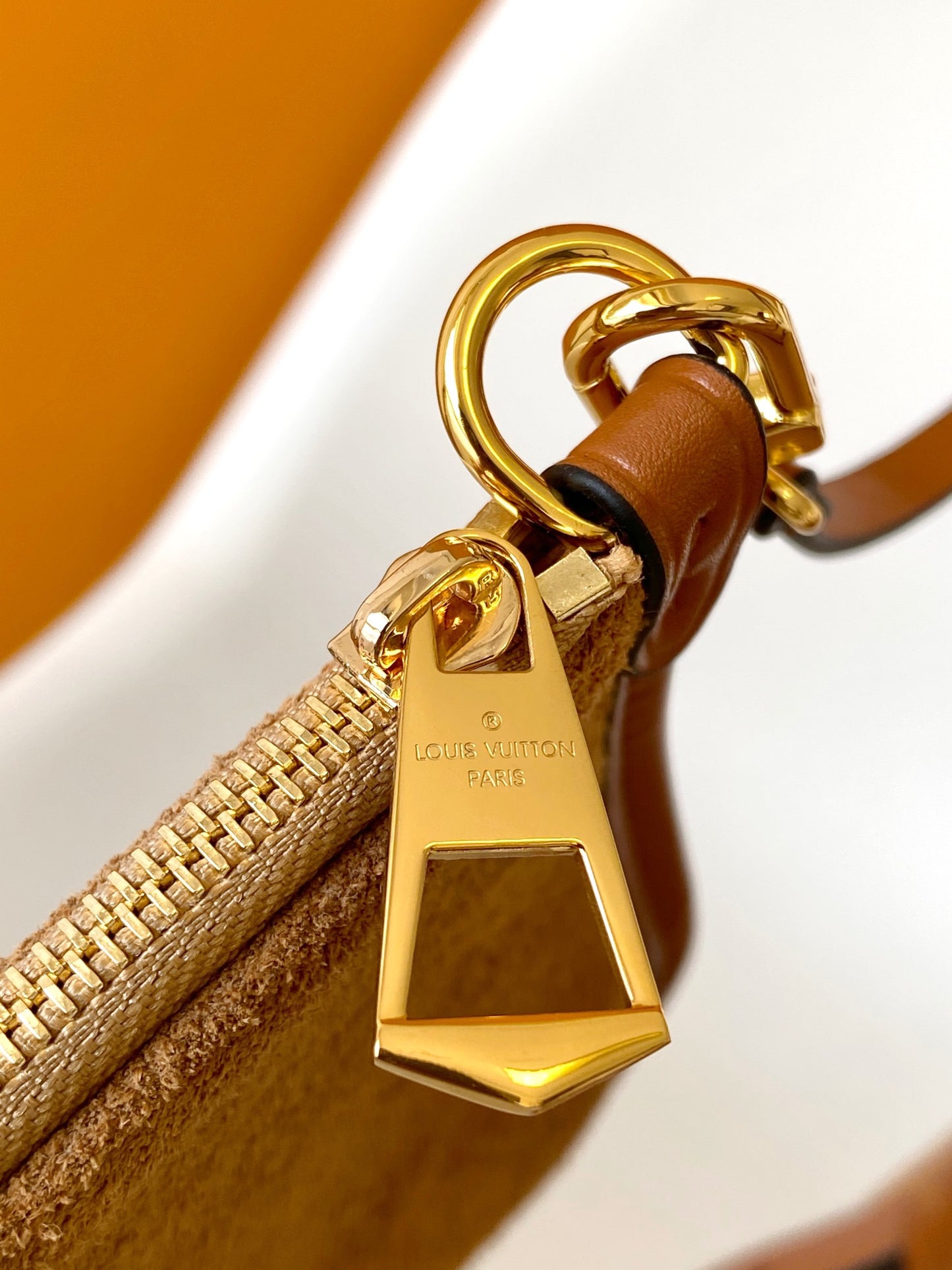 Louis Vuitton Monogram Suede Shoulder Bag with Sherpa Trim and Leather Bow