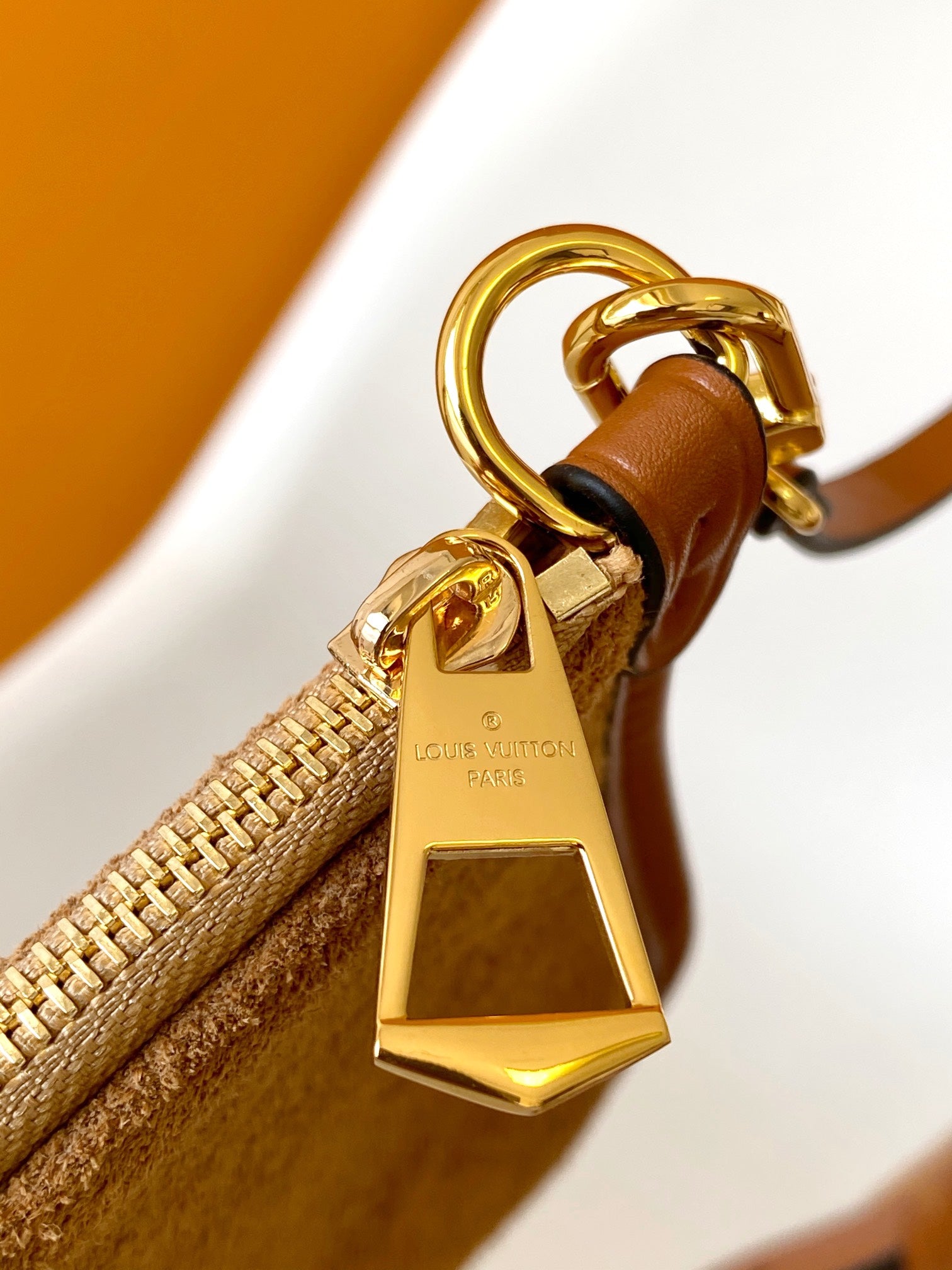 Louis Vuitton Monogram Suede Shoulder Bag with Sherpa Trim and Leather Bow