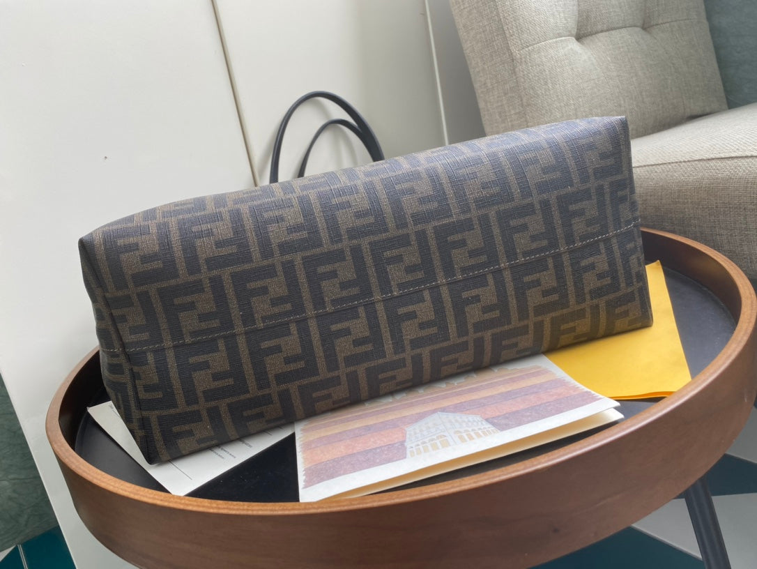 Fendi Zucca Monogram Canvas Tote Bag