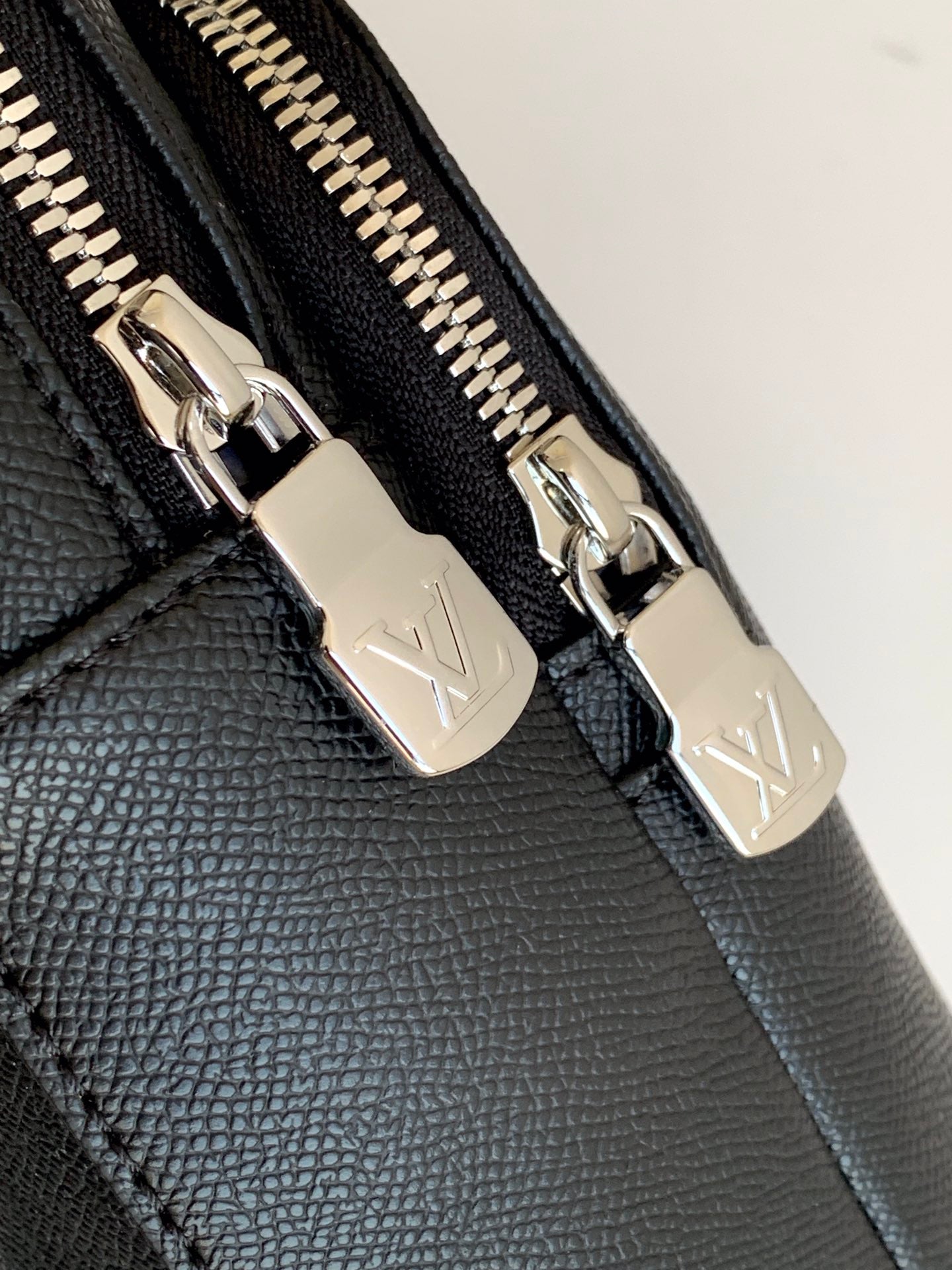 Louis Vuitton Black Textured Leather Sling Crossbody Chest Backpack