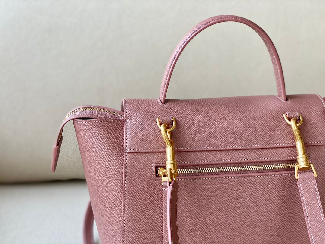 Celine Pico Belt Bag in Grained Calfskin - Antique Rose Pink