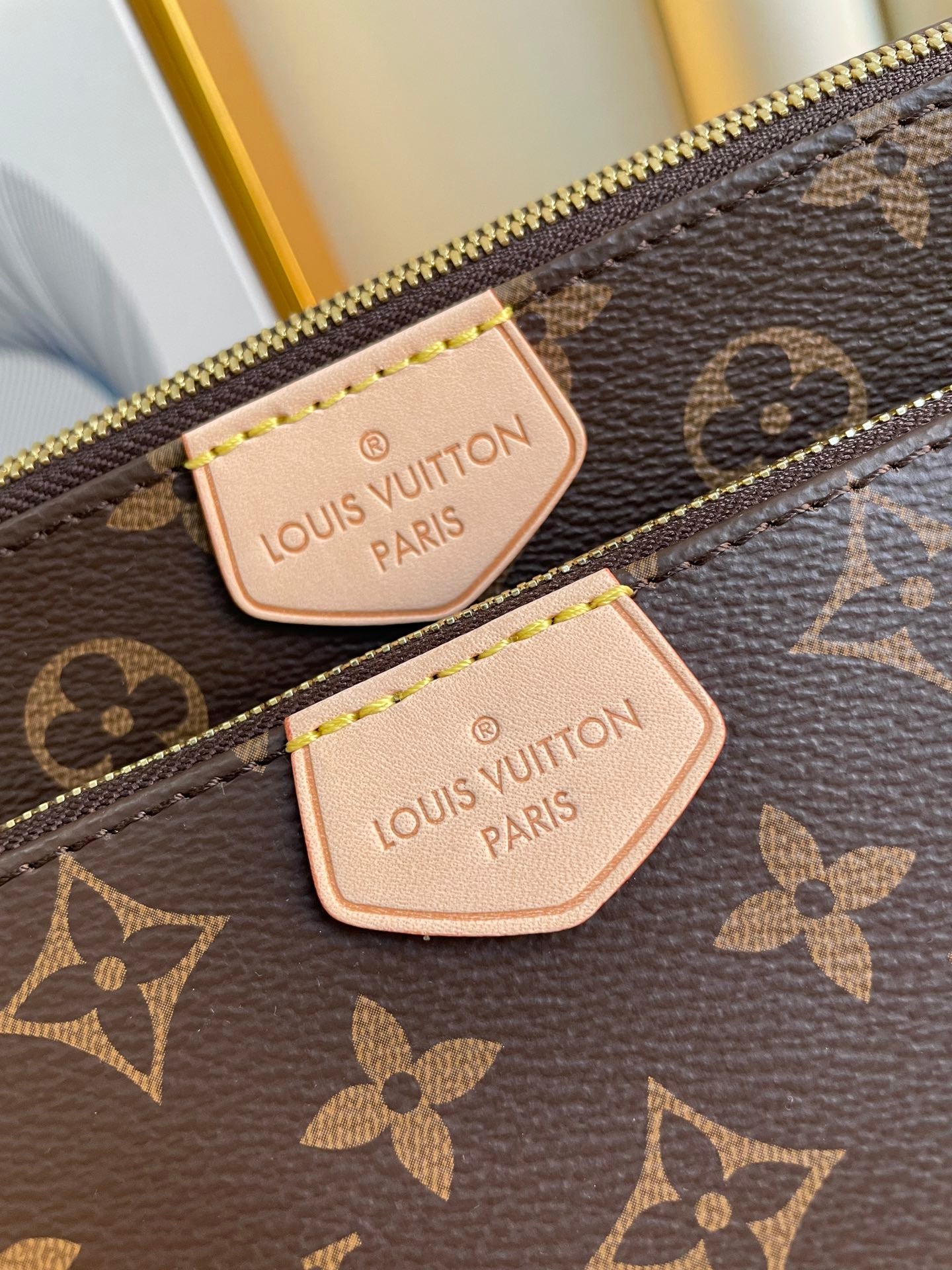 Louis Vuitton Vintage Monogram 3-in-1 Crossbody Bag with Gold Chain and Coin Purse