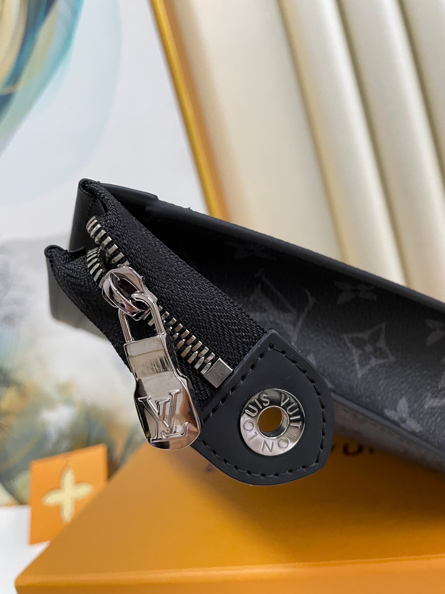 Louis Vuitton Pochette Voyage MM Monogram Eclipse Canvas Pouch