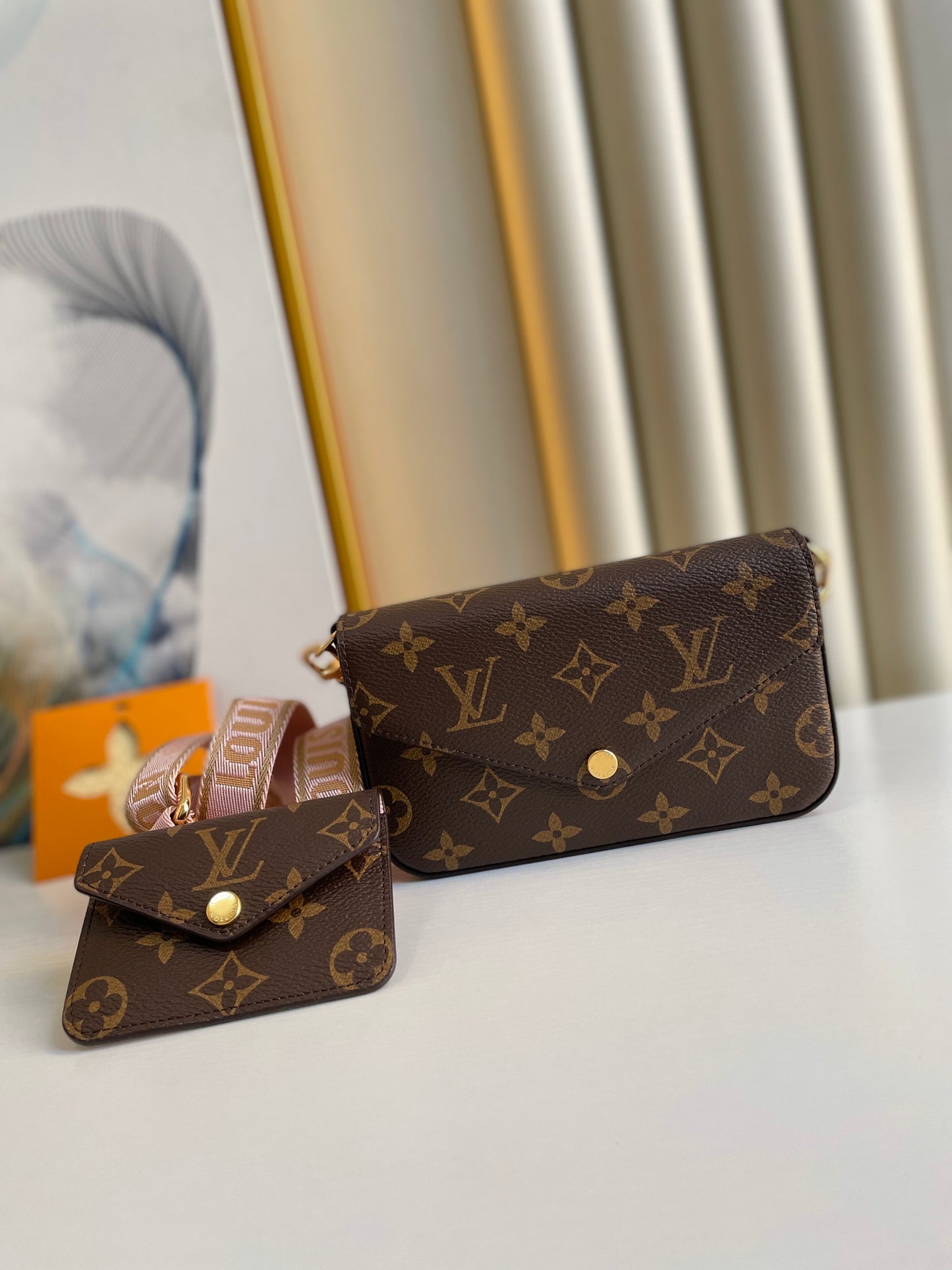 Louis Vuitton Felicie Strap & Go Monogram Canvas Shoulder Bag
