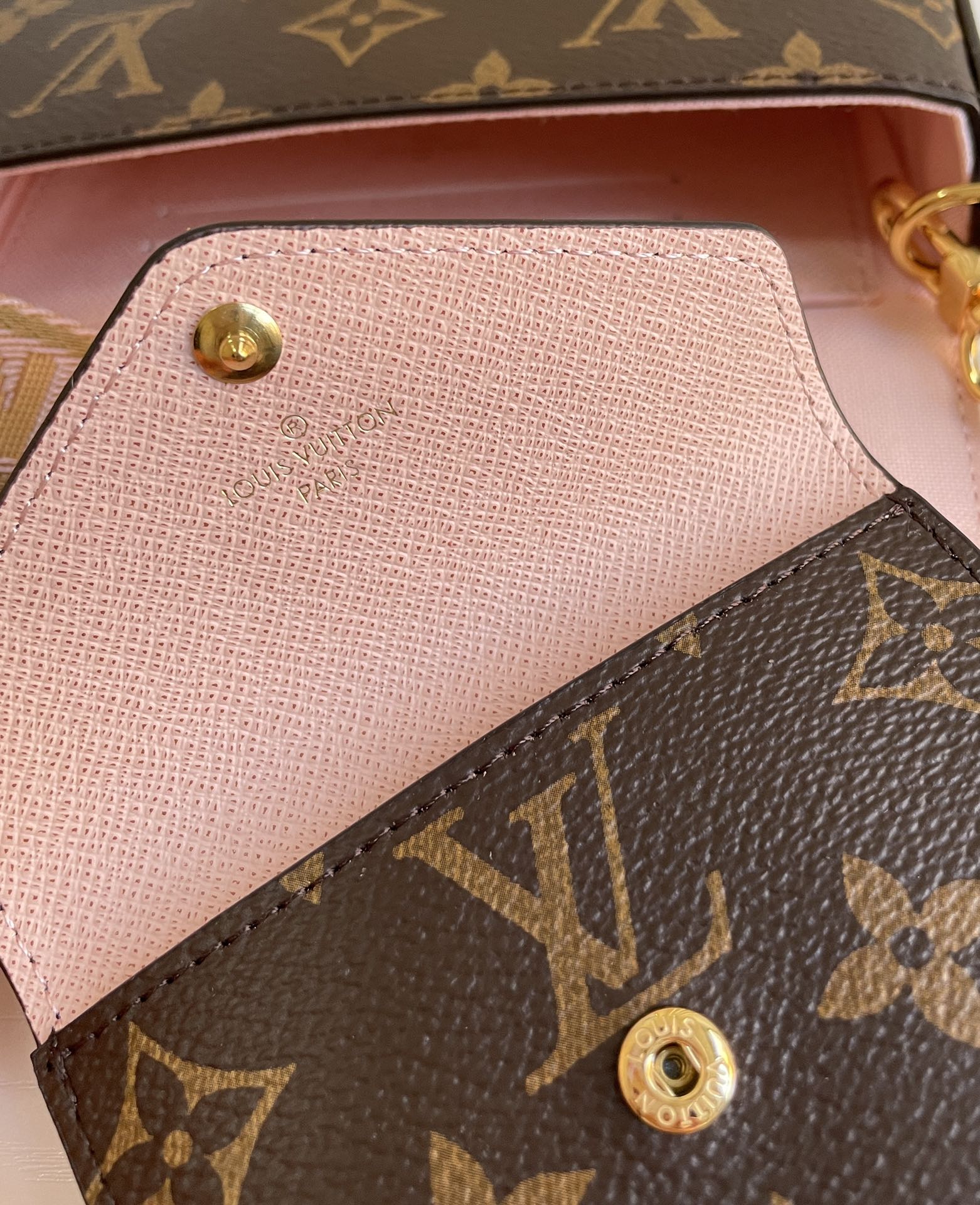 Louis Vuitton Felicie Strap &amp; Go Monogram Canvas Shoulder Bag