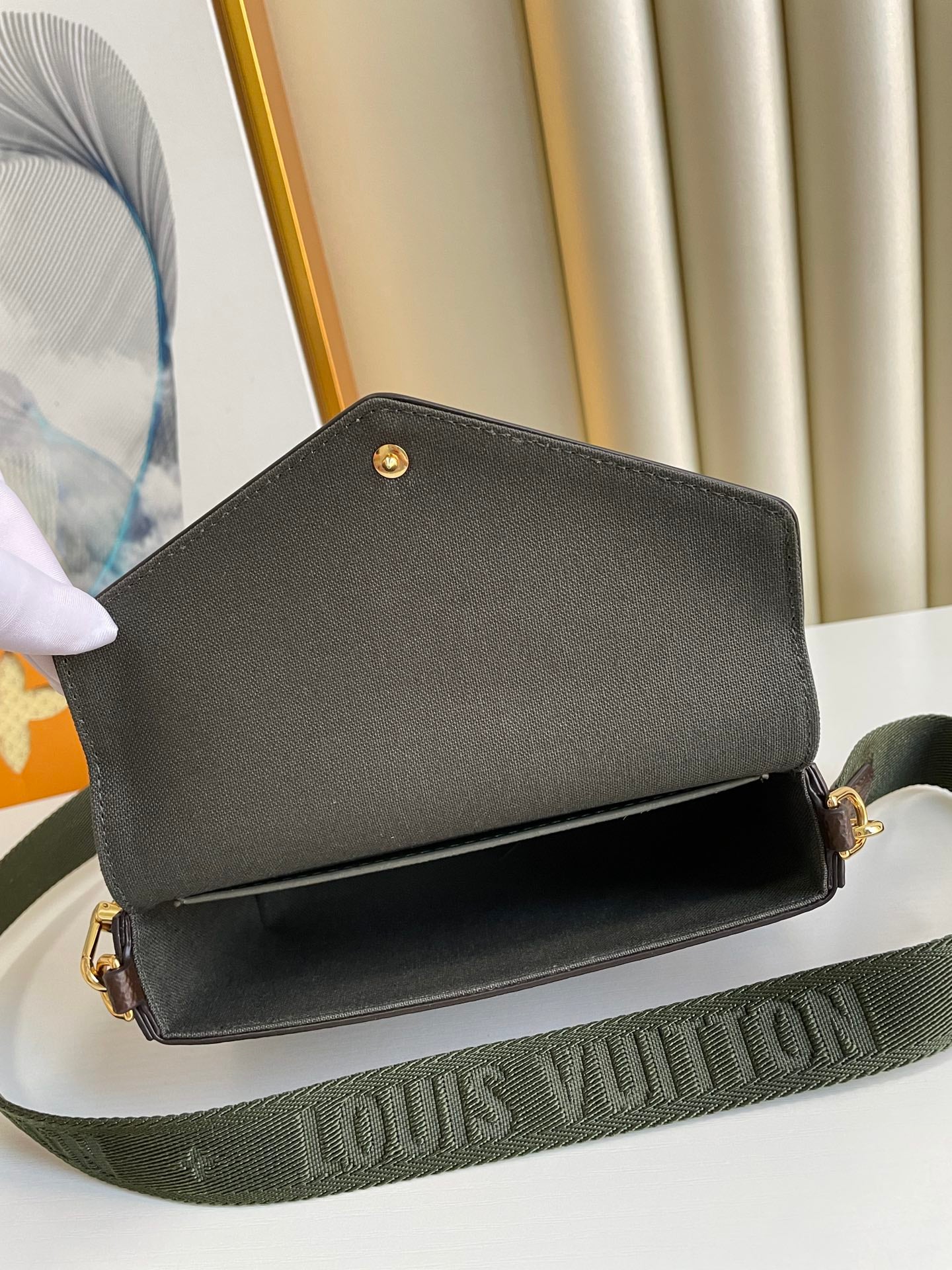 Louis Vuitton Vintage Brown Monogram Crossbody Bag with Mini Coin Pouch