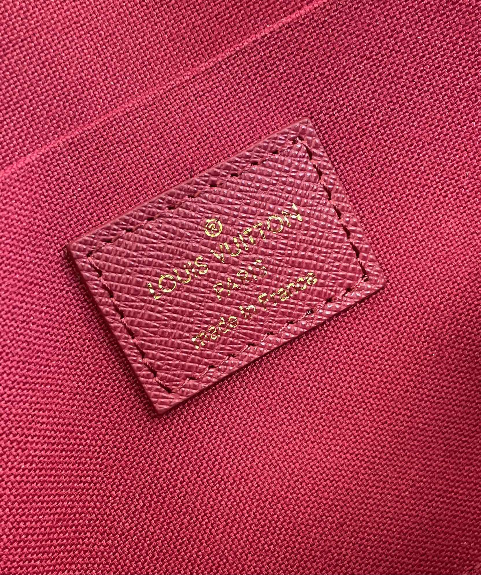 Louis Vuitton Classic Monogram Print Envelope Crossbody Bag with Gold Chain Strap