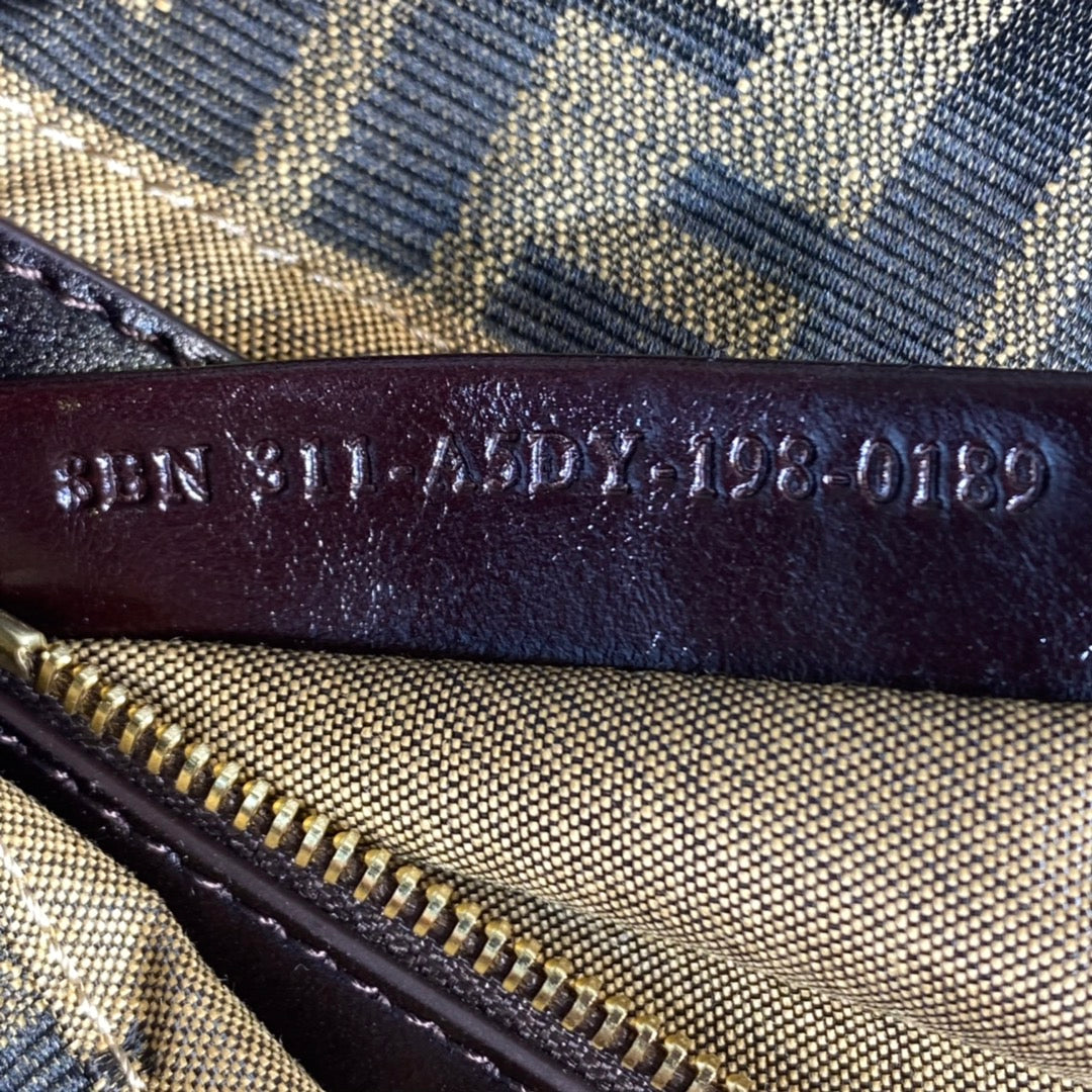 Fendi Baguette Bag with FF Monogram Canvas and Gold-Tone Hardware