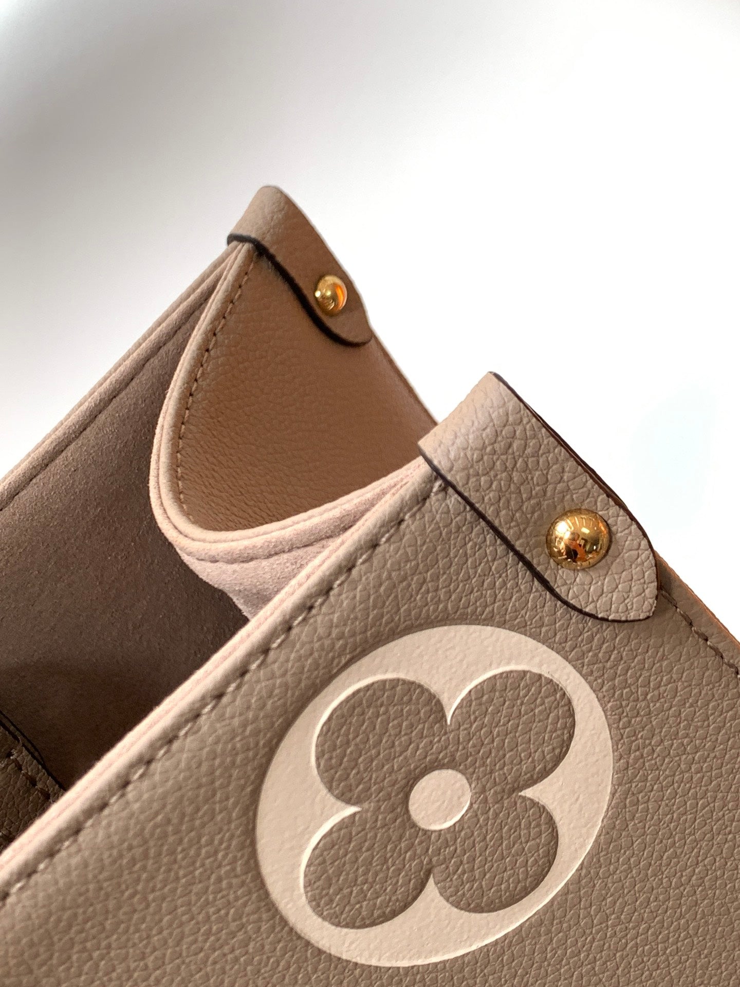 Louis Vuitton Onthego MM Monogram Empreinte Leather Tote Bag - Turtledove