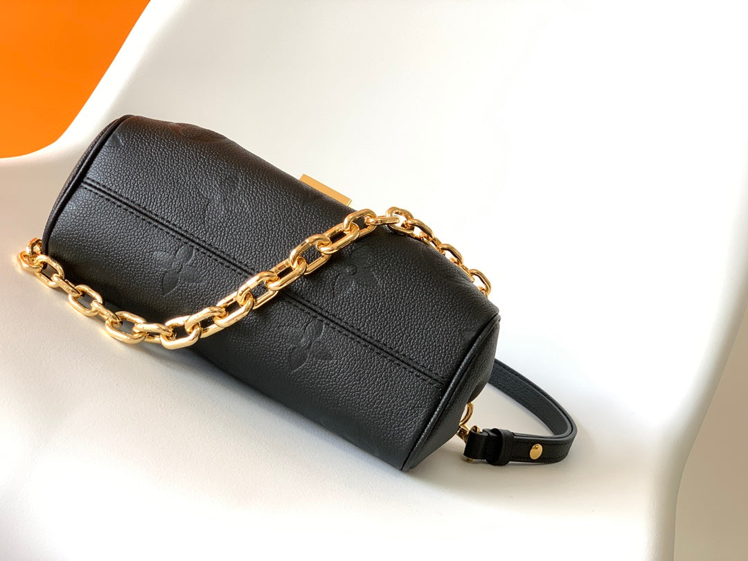 Louis Vuitton Diane Monogram Empreinte Leather Shoulder Bag - Black