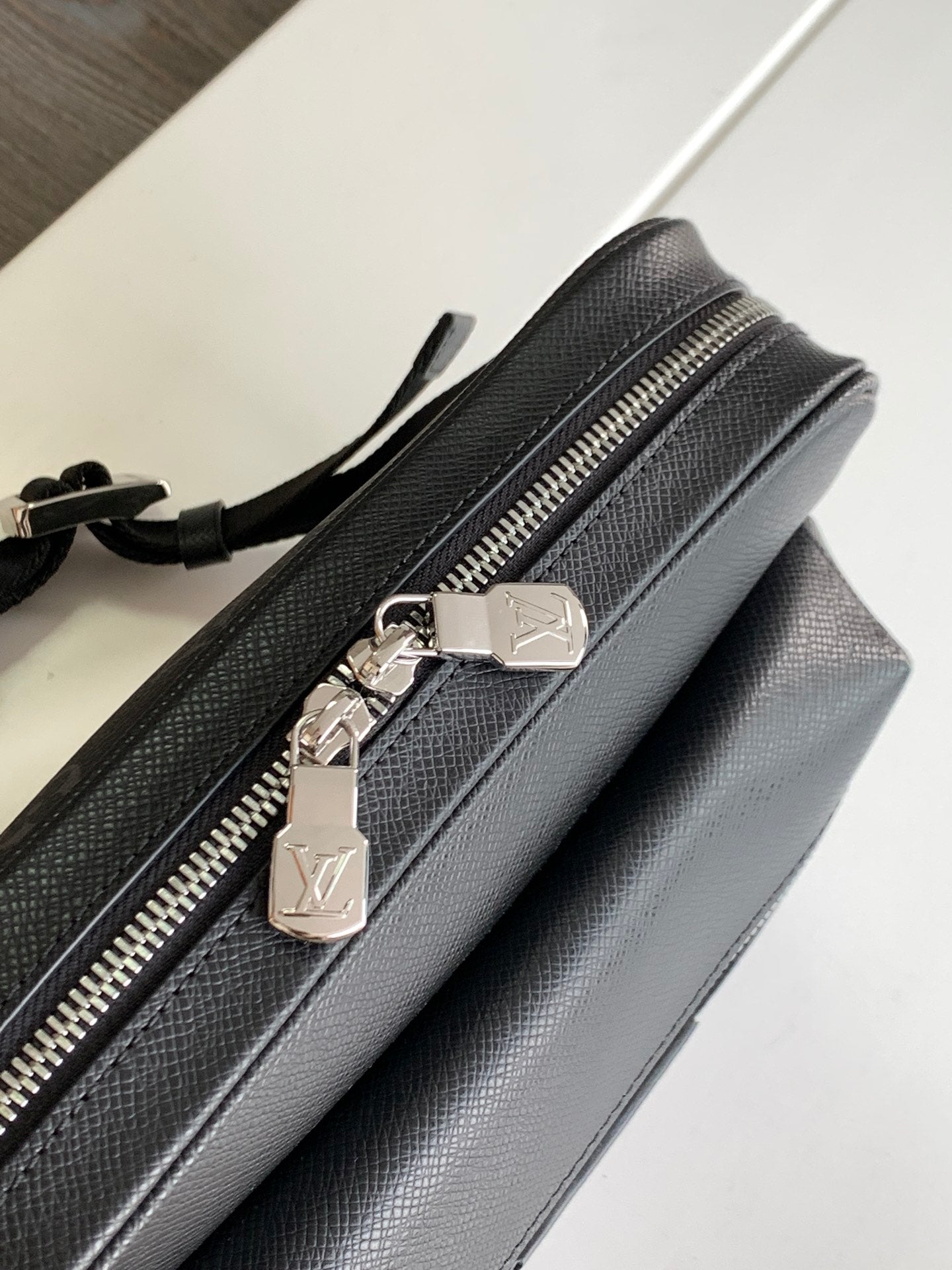Louis Vuitton Luxury Black Monogram Canvas Crossbody Messenger Bag for Men