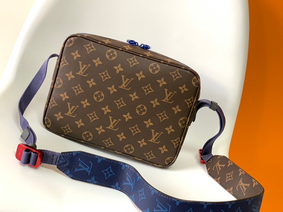 Louis Vuitton Monogram Outdoor Messenger Bag - Brown/Blue/Red