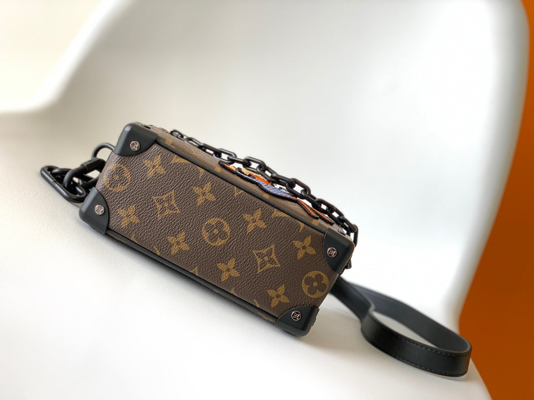 Louis Vuitton Monogram Box Crossbody Bag with Cartoon Character and Chain