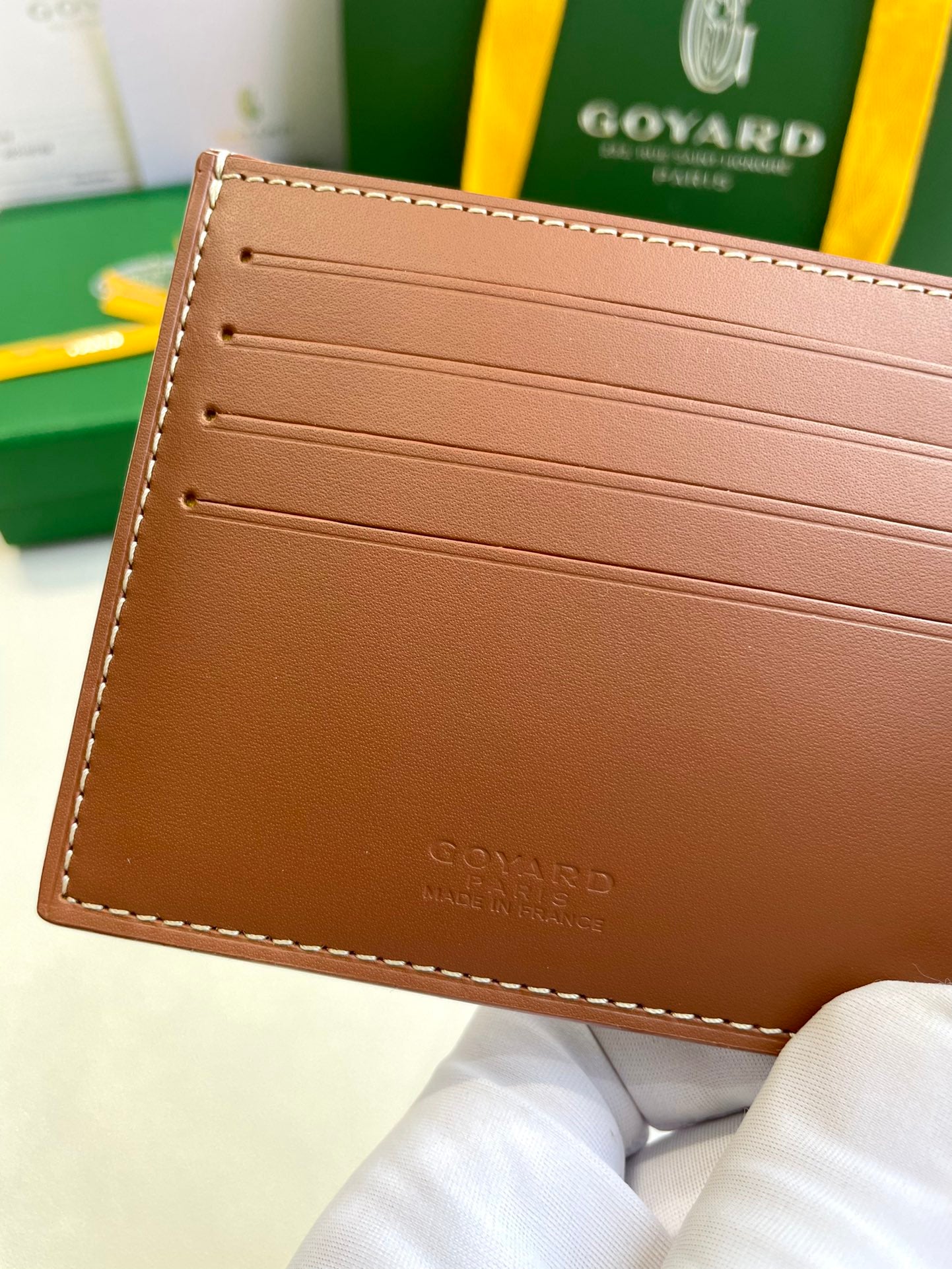 Gogy Luxury Chevron Pattern Bifold Wallet for Men with Gift Box