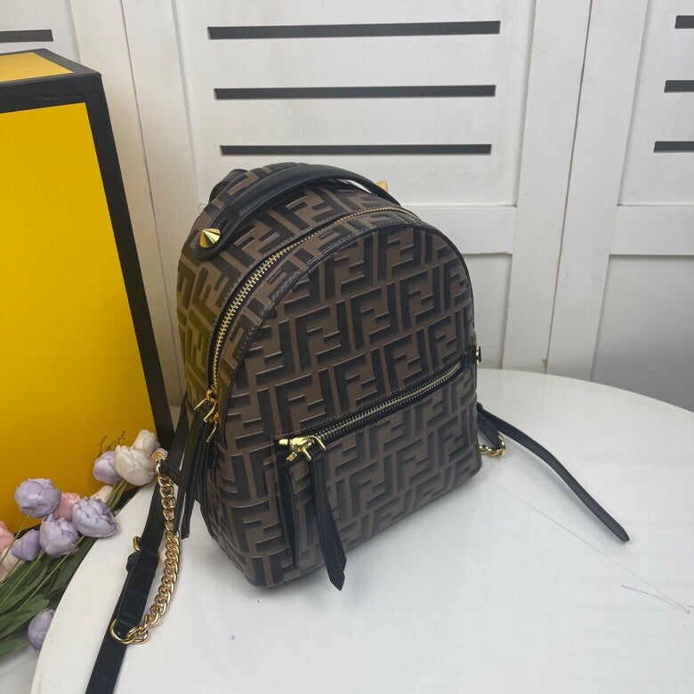 Fendi Zucca Print Mini Backpack - Brown Monogram Canvas