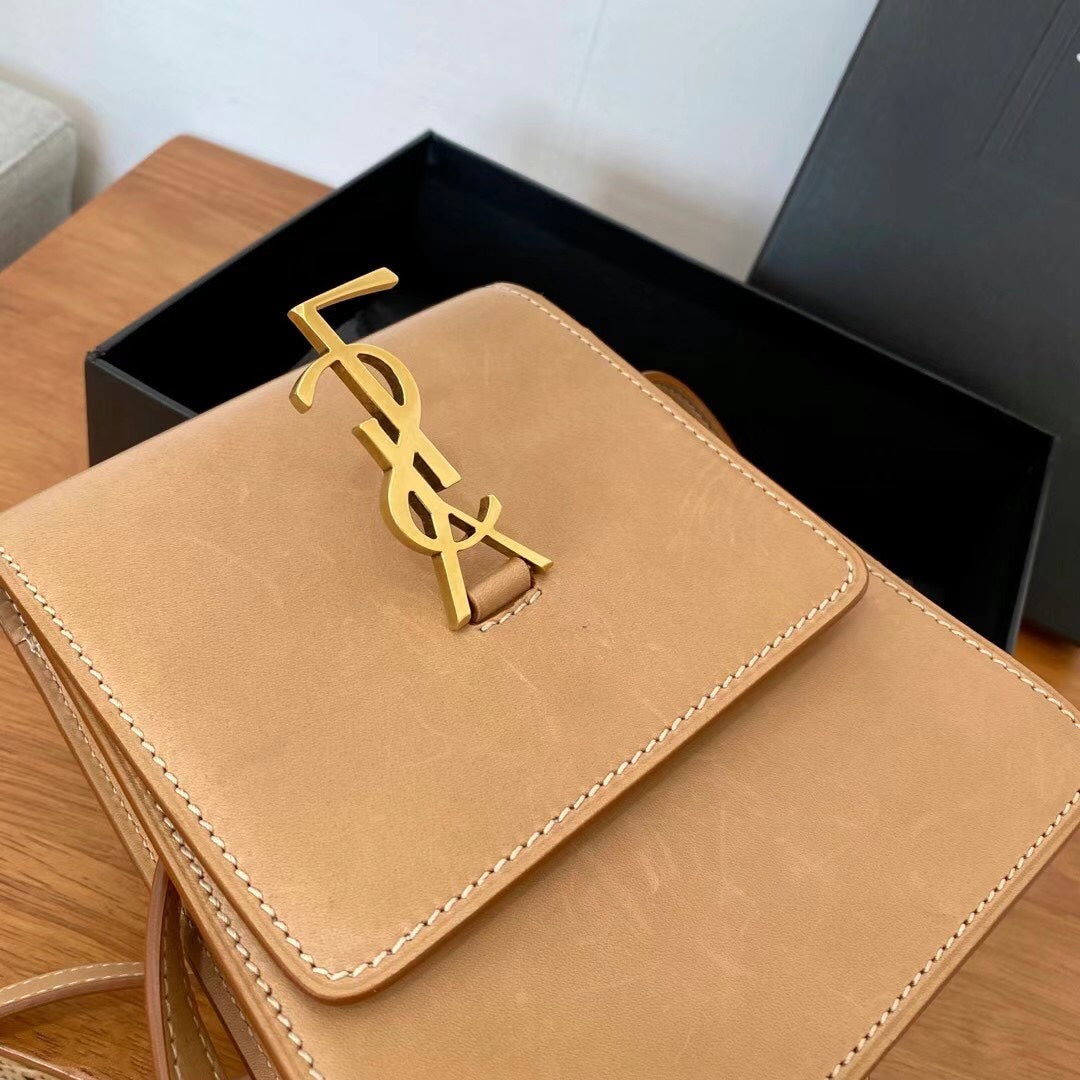 Saint Laurent Kaia Small Shoulder Bag in Smooth Leather - Tan