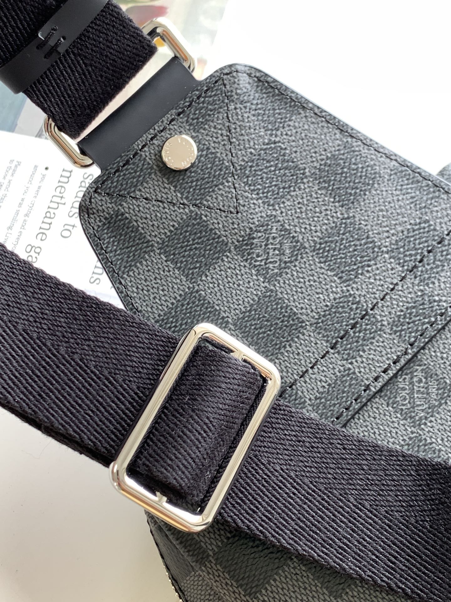 Louis Vuitton Grey Checkerboard Crossbody Sling Bag Men's Travel Chest Pack