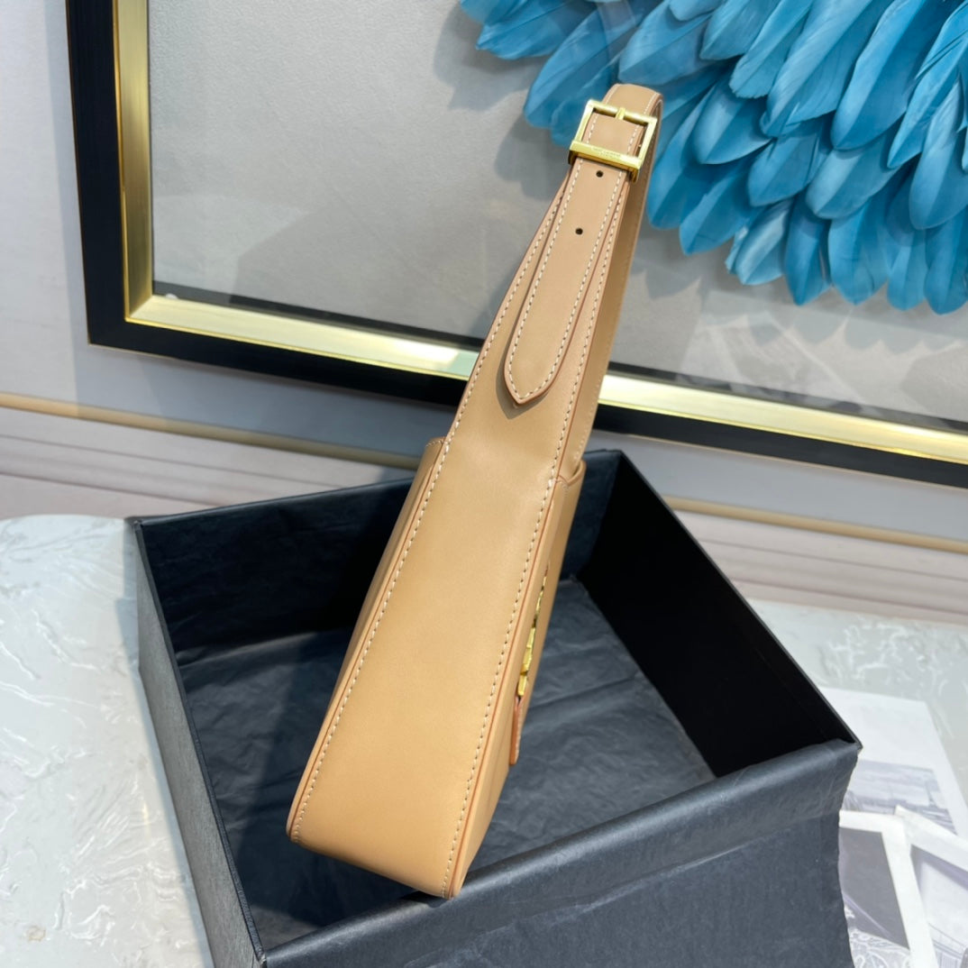 Saint Laurent Le 5 à 7 Small Hobo Bag in Smooth Leather - Tan