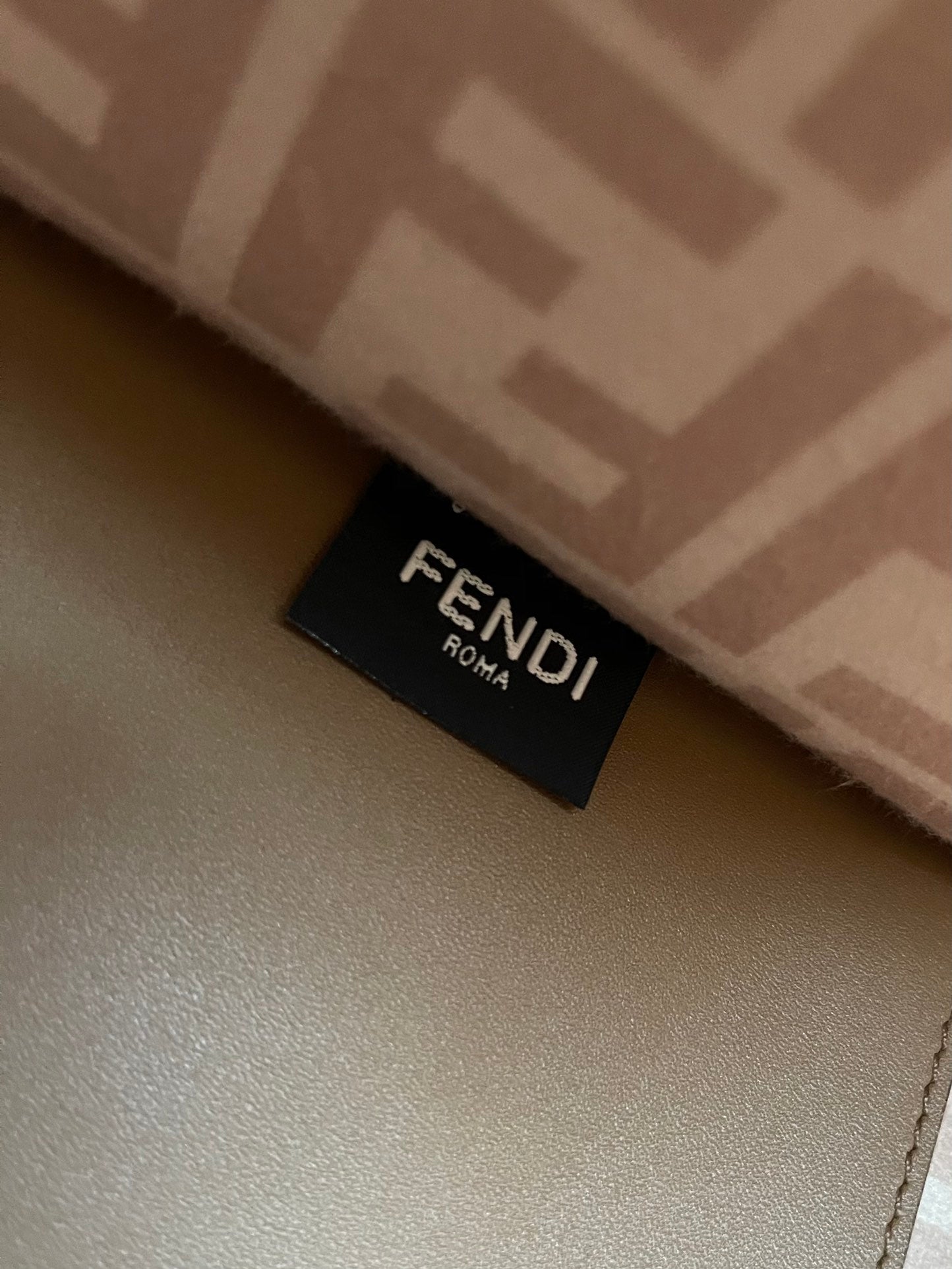 Fendi Sunshine Medium Shopper Bag - Taupe Leather Tote