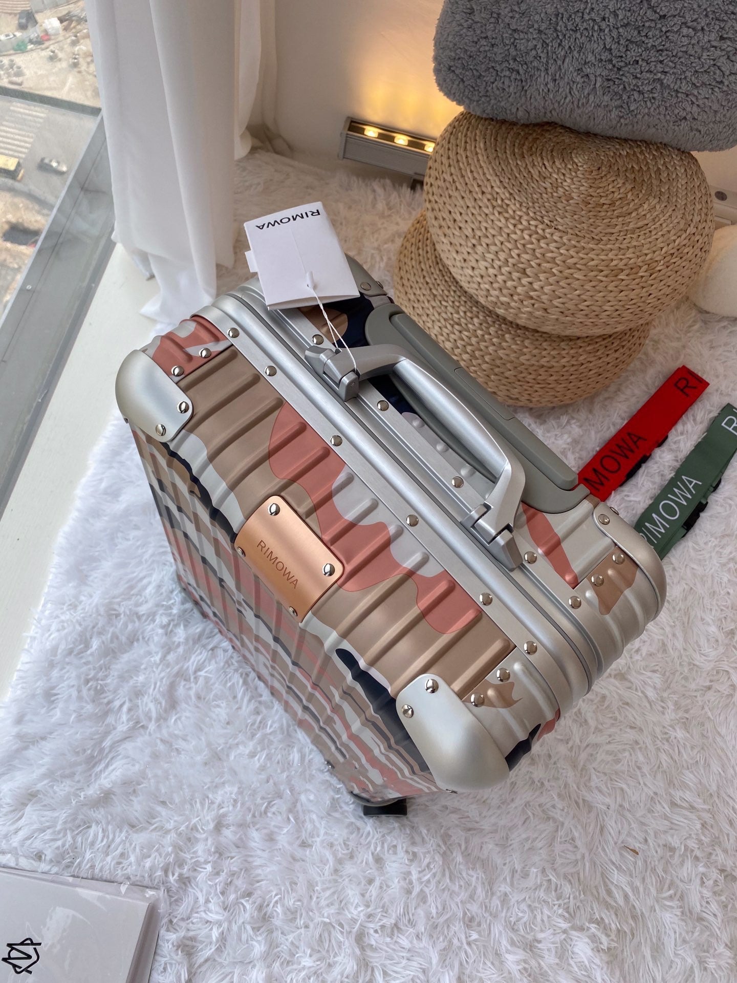 Pink Camo Hard Shell Spinner Suitcase Travel Rolling Luggage
