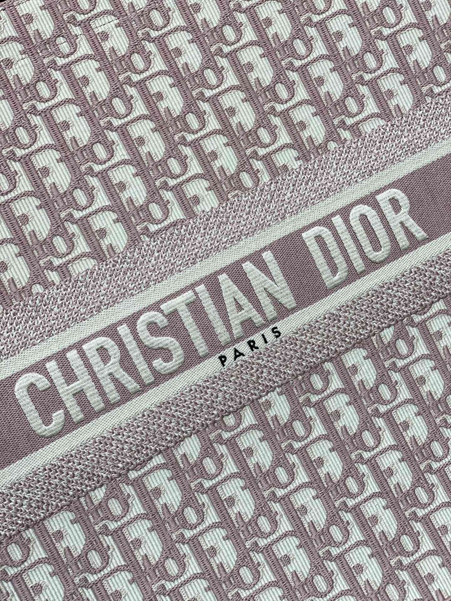 Christian Dior Book Tote Pink Dior Oblique Embroidery Bag
