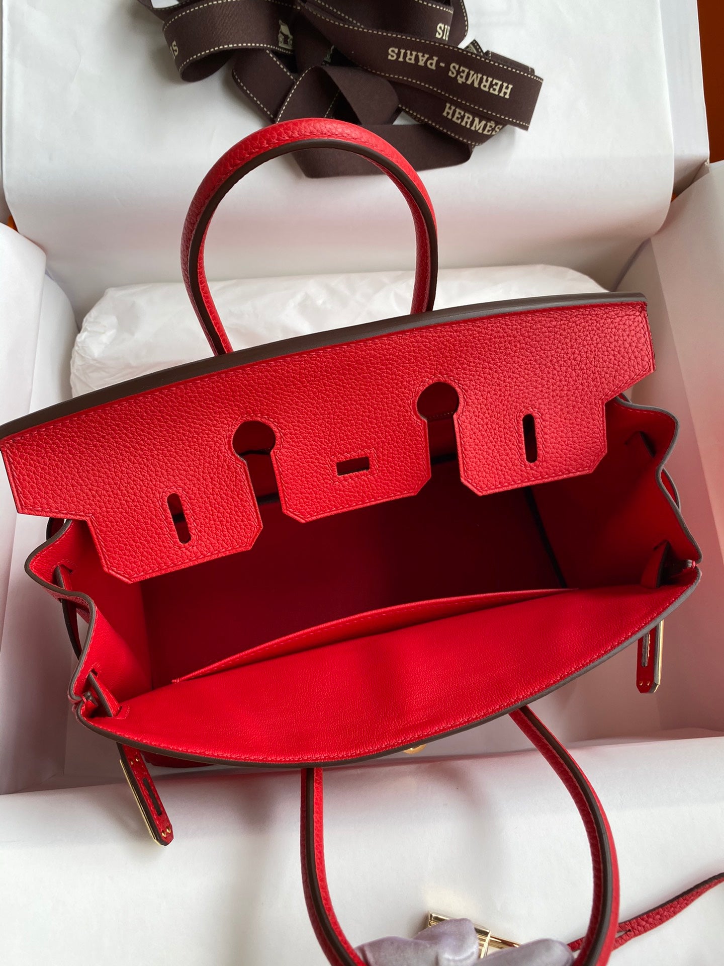 Hermès Birkin 25 Red Togo Leather with Gold Hardware