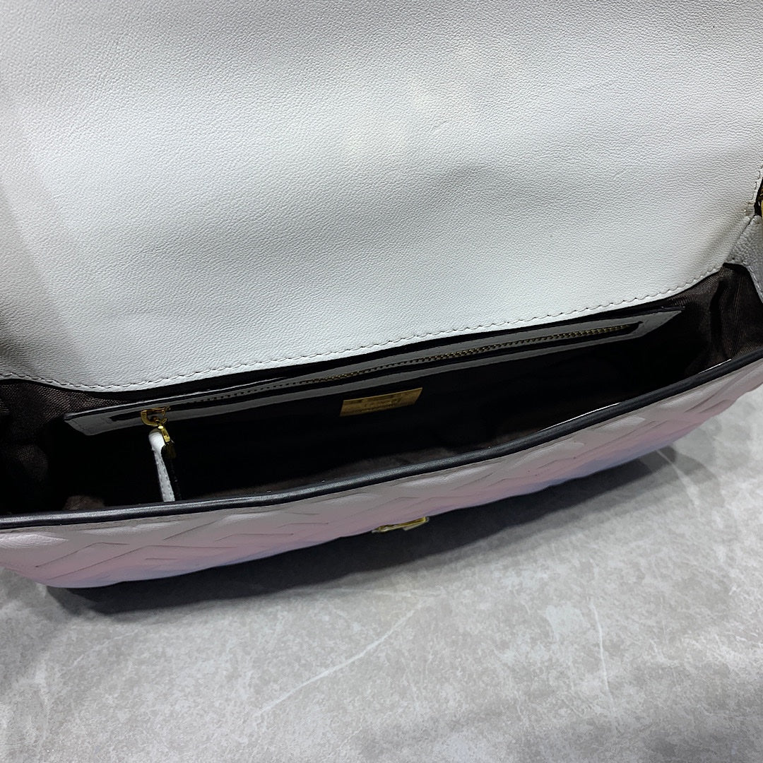Fendi Baguette FF Embossed Gradient Leather Shoulder Bag