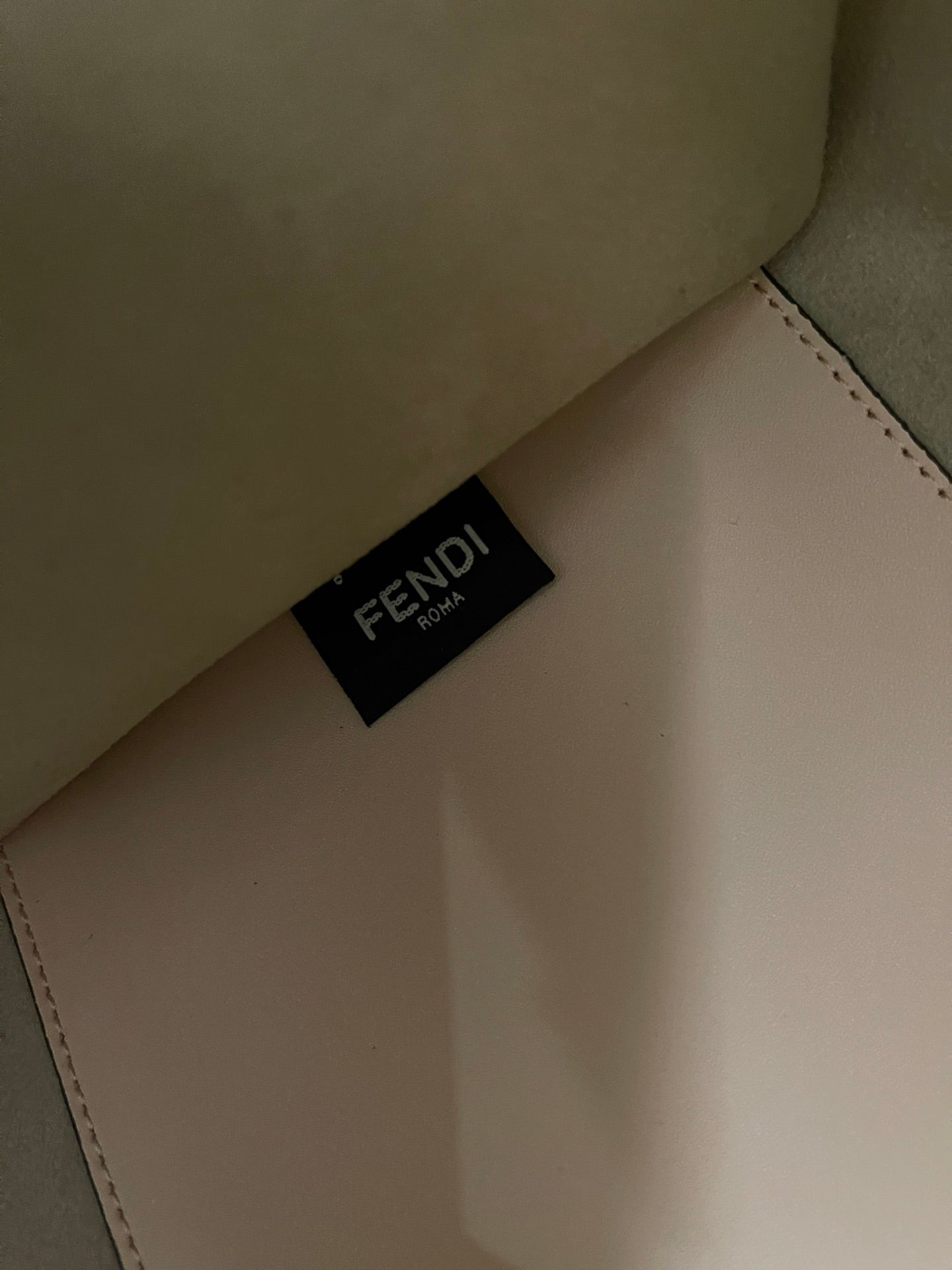 Fendi Sunshine Shopper Pink Canvas Tote Bag with Tortoiseshell Handles