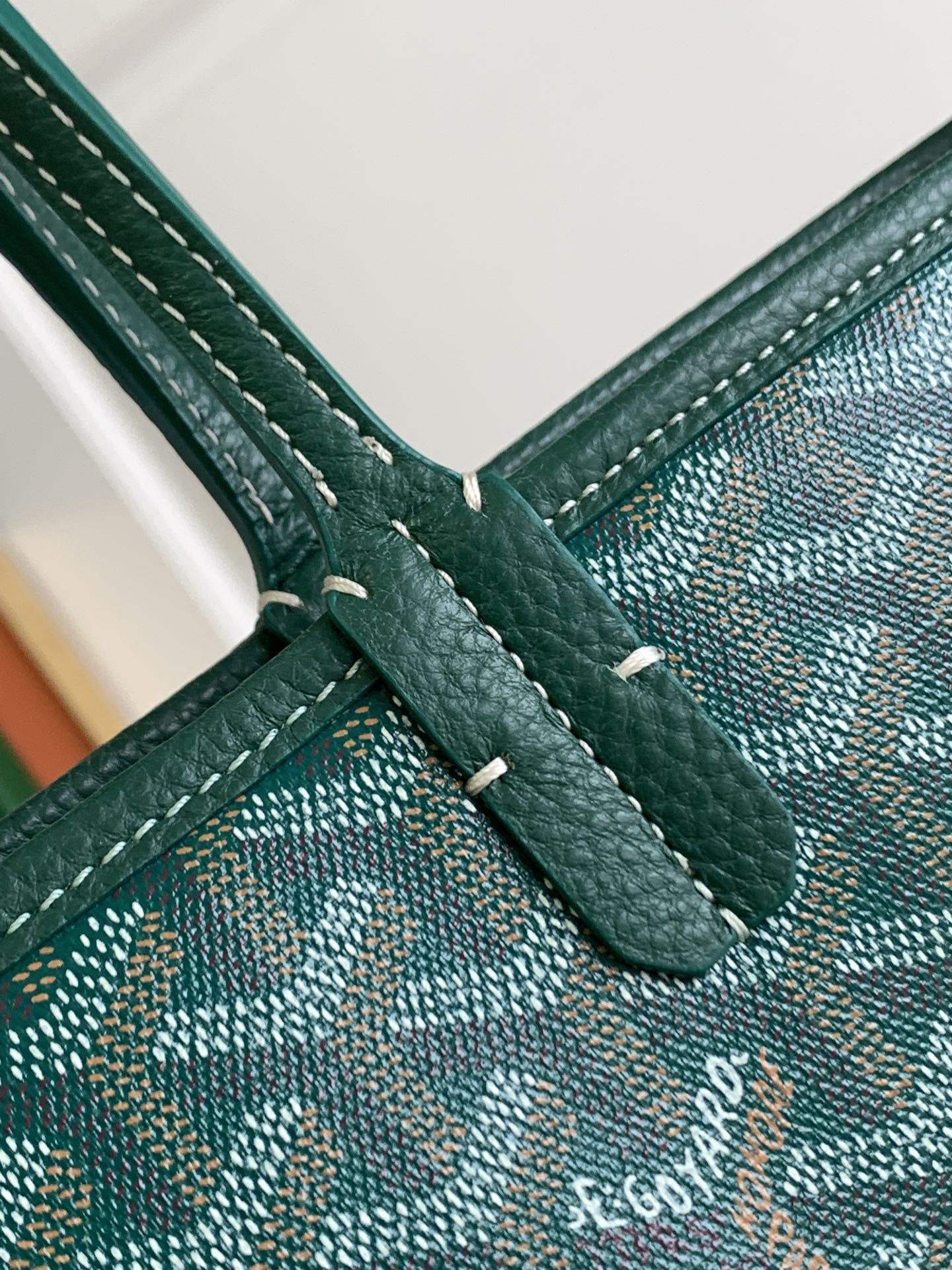 Gogy Green Chevron Pattern Canvas Tote Bag Classic Shoulder Handbag