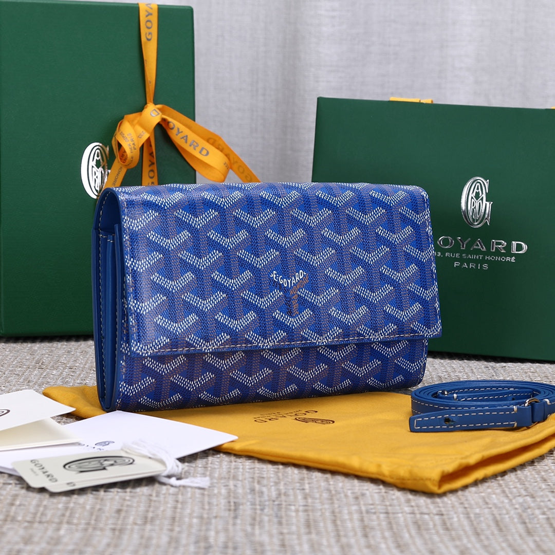 Gogy Blue Chevron Geometric Print Luxury Style Crossbody Shoulder Bag