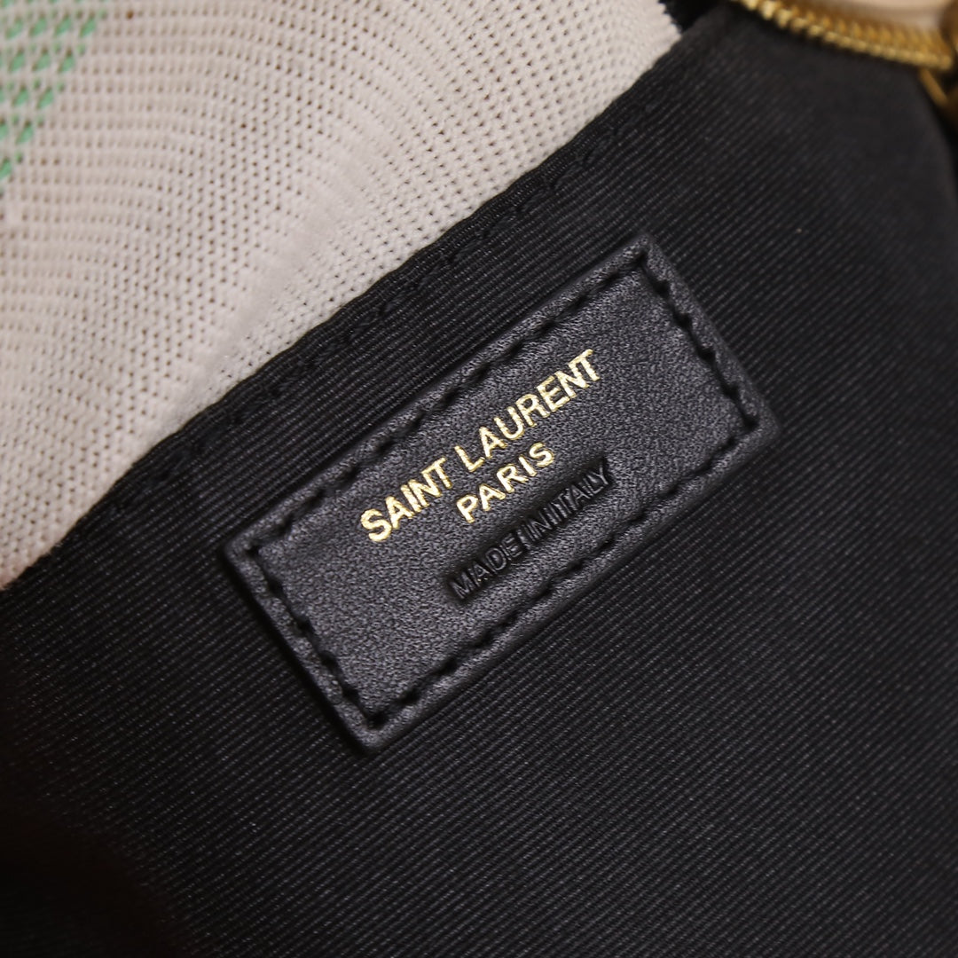 Yves Saint Laurent Vinyle Round Camera Bag in Matelassé Grain de Poudre Leather - Beige