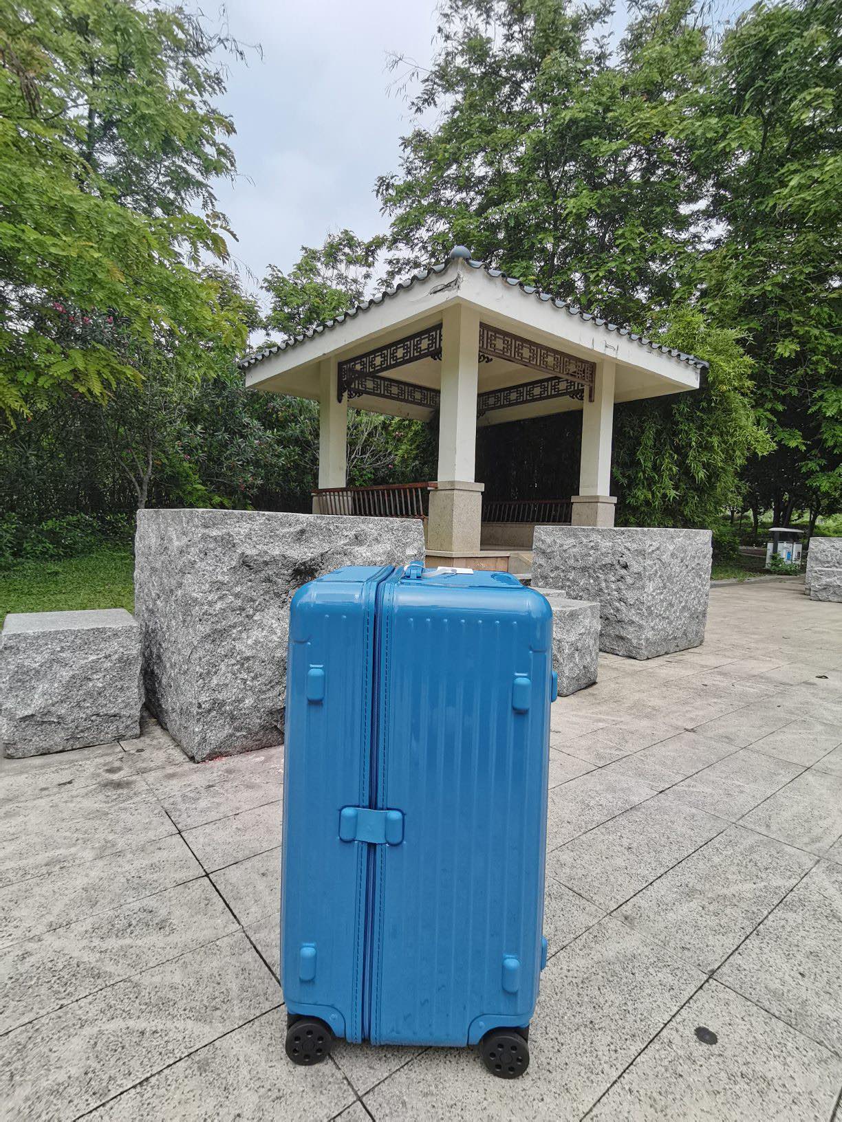 Blue Hardshell Spinner Luggage Trunk Set of 2 for Travel