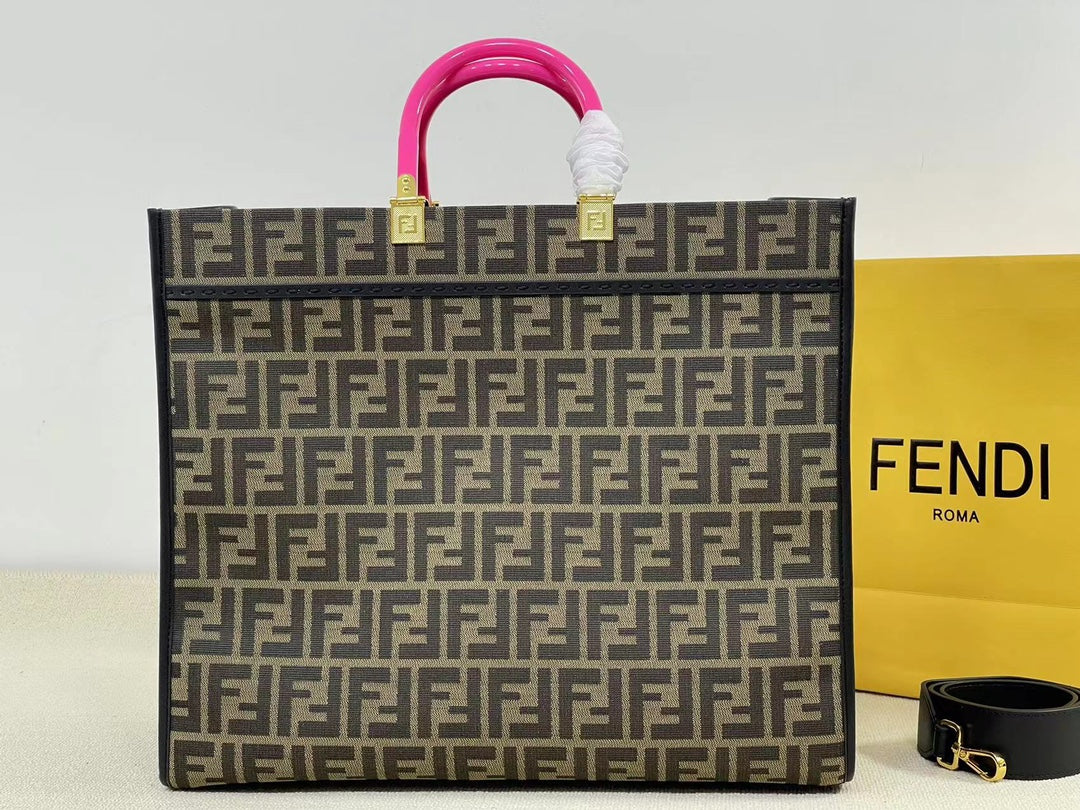 Fendace Fendi x Versace Sunshine Shopper Tote Bag - FF Monogram Medusa
