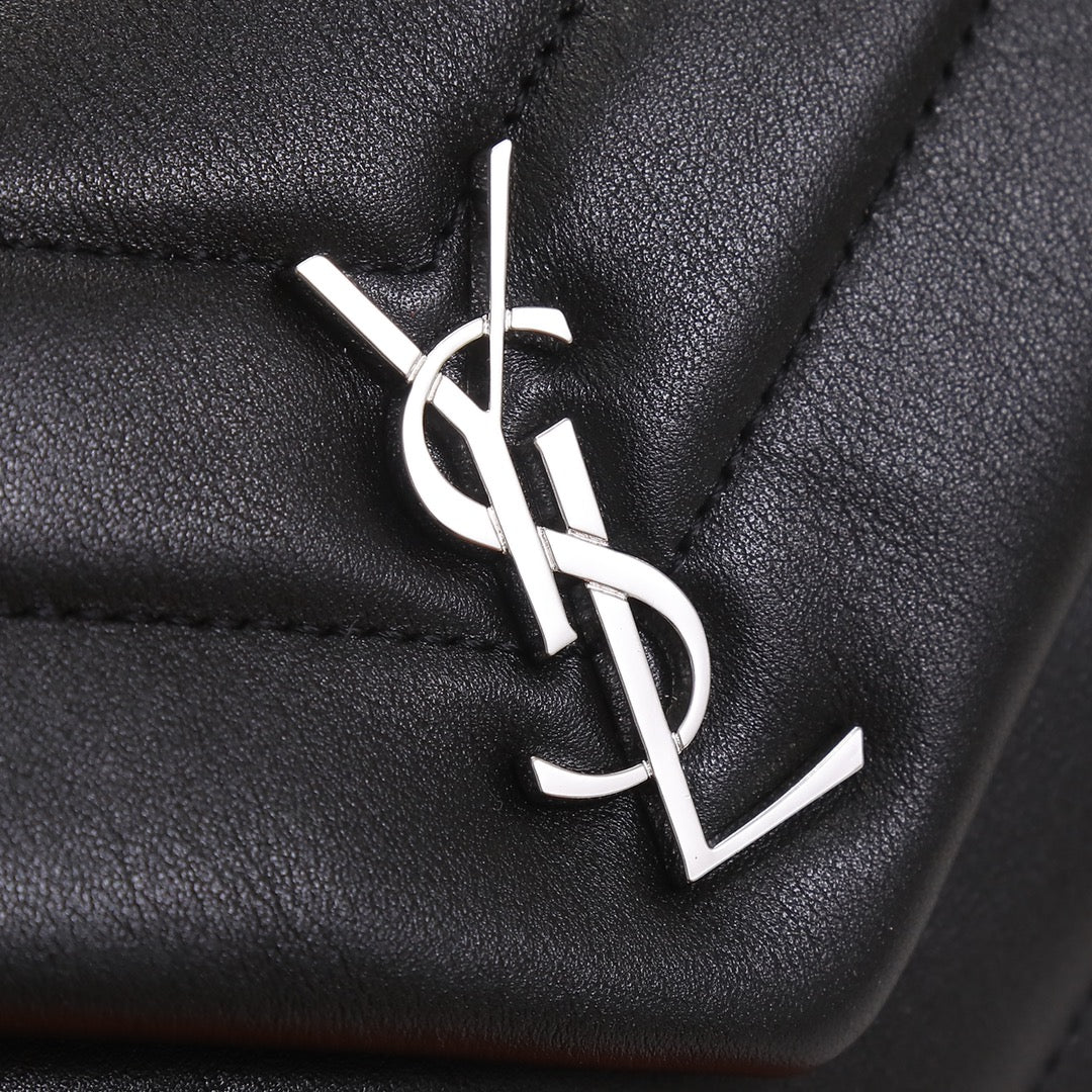 Saint Laurent Loulou Toy Strap Bag in Quilted Leather - Black