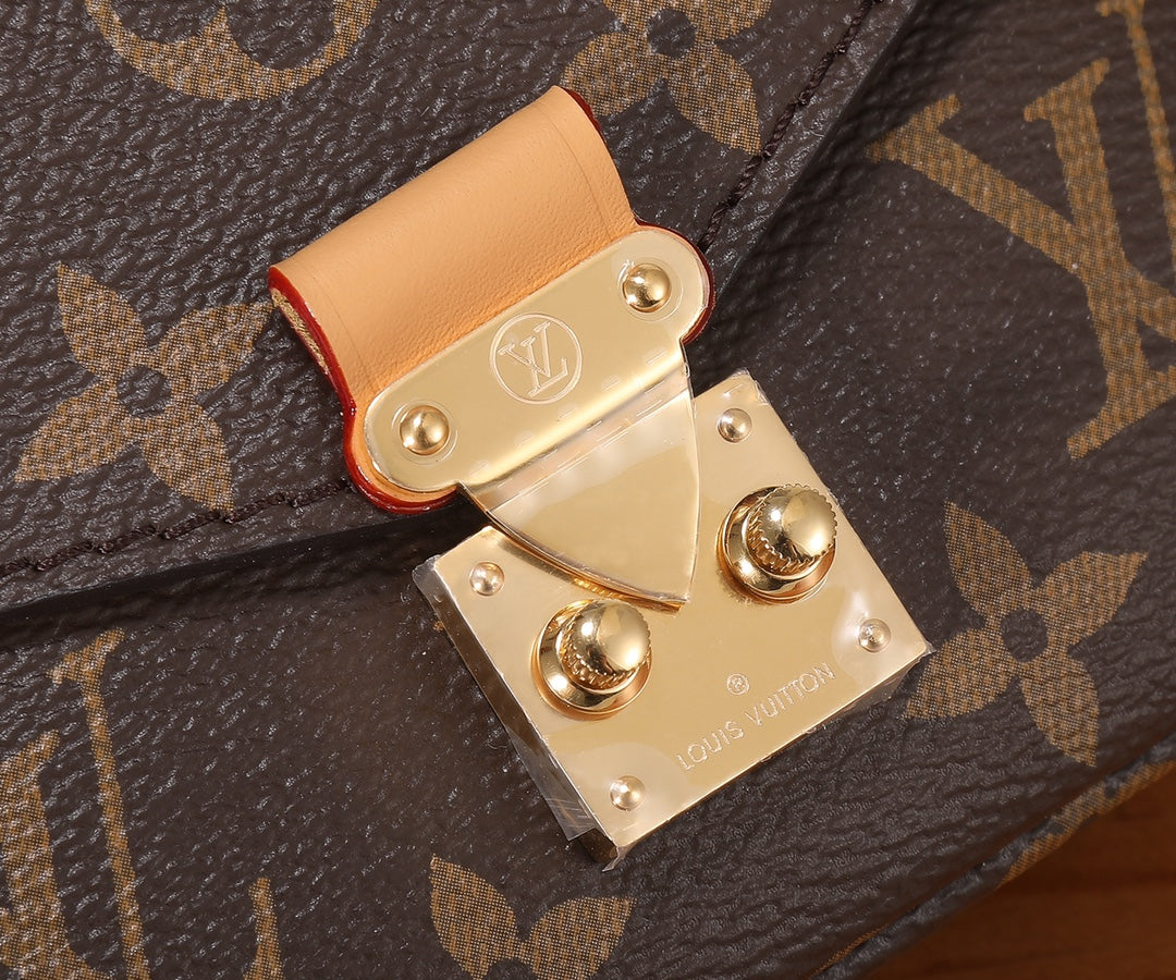 Louis Vuitton Brown Monogram Patterned Mini Crossbody Bag with Gold Chain