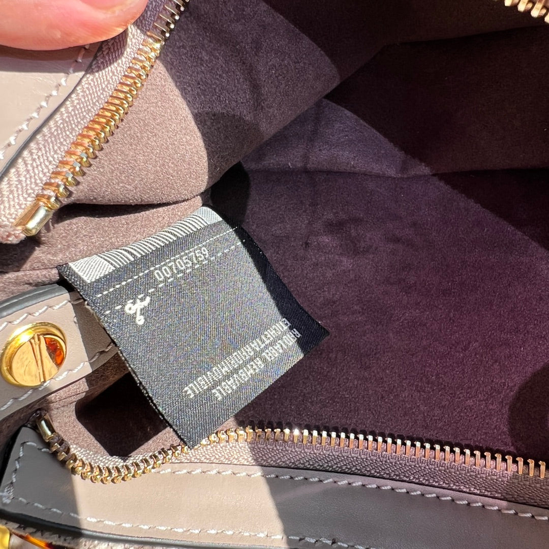 Fendi O'Lock Swing Brown Fabric Bag with FF Motif